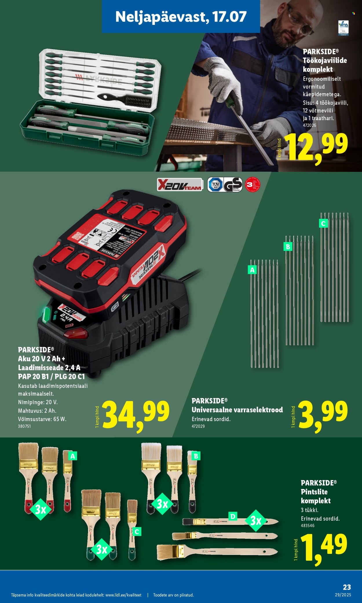 Lidl kliendileht - Tööstuskaupade pakkumised (14.07 - 20.07.2025)