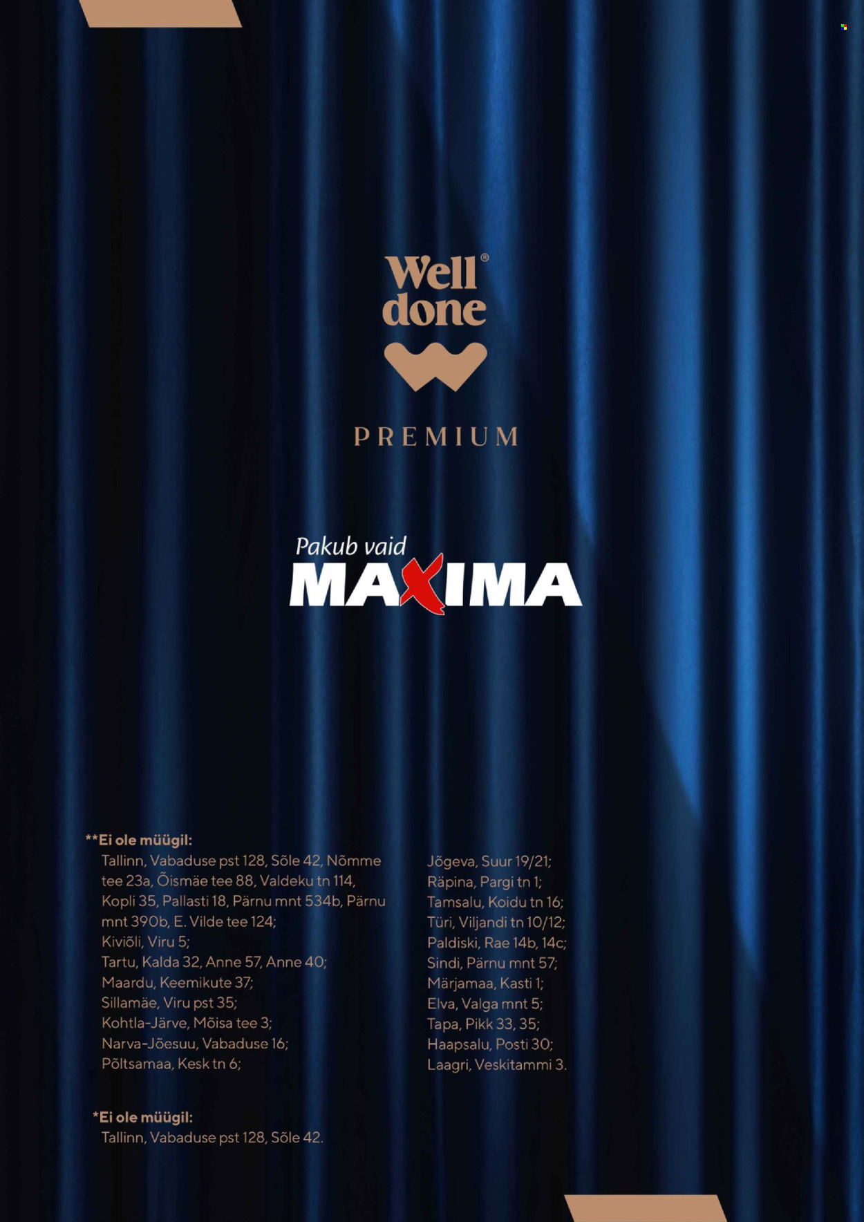 Maxima kliendileht - Well done Premium - maitsed erilisteks hetkedeks! (4.11.2025 - 12.01.2026)