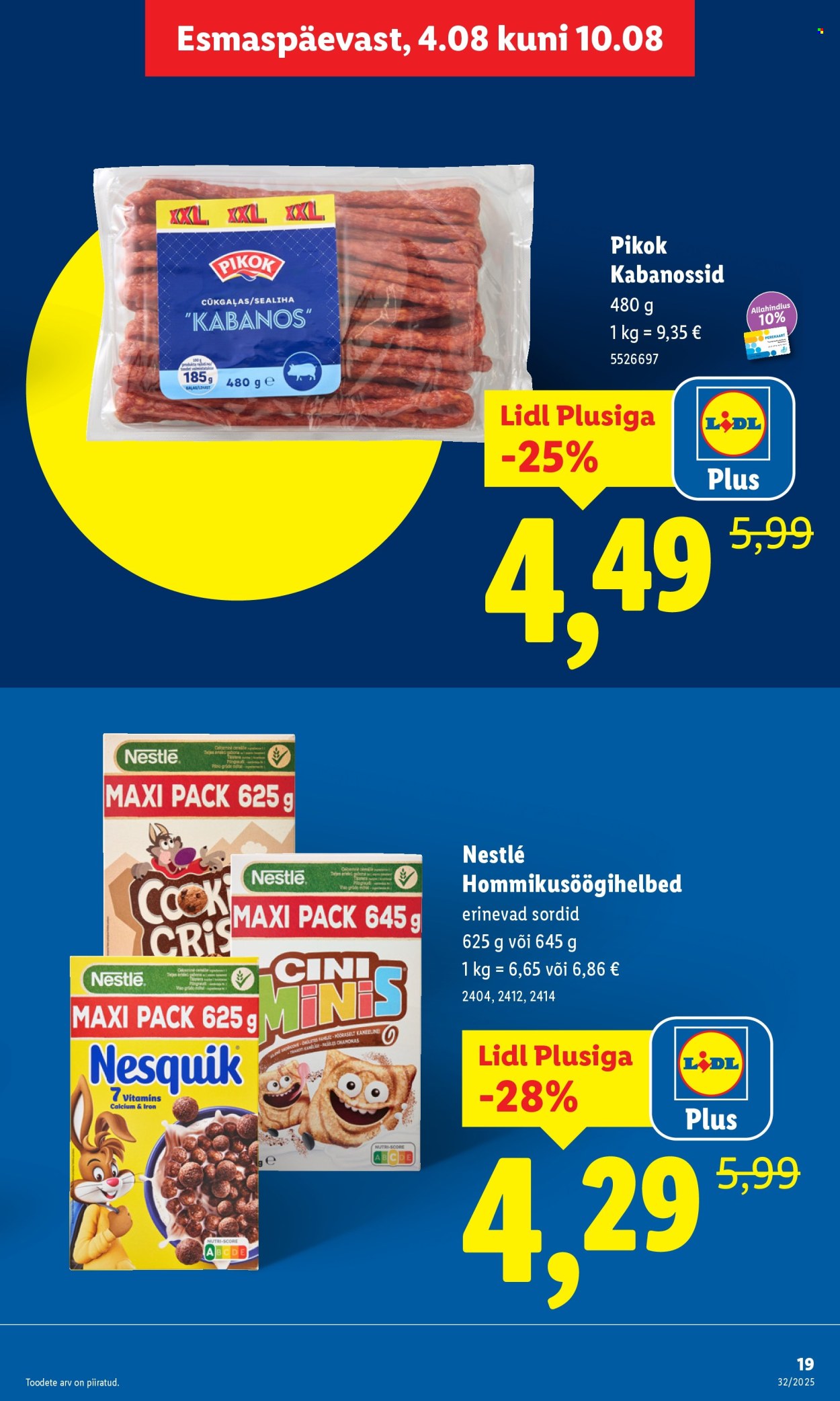Lidl kliendileht - Kliendileht (4.08 - 10.08.2025)