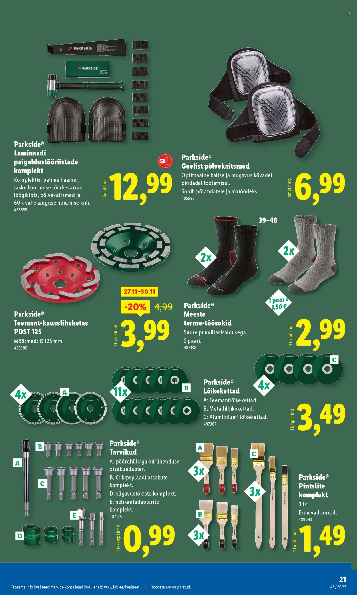 Lidl kliendileht - Tööstuskaupade pakkumised (24.11 - 30.11.2025)