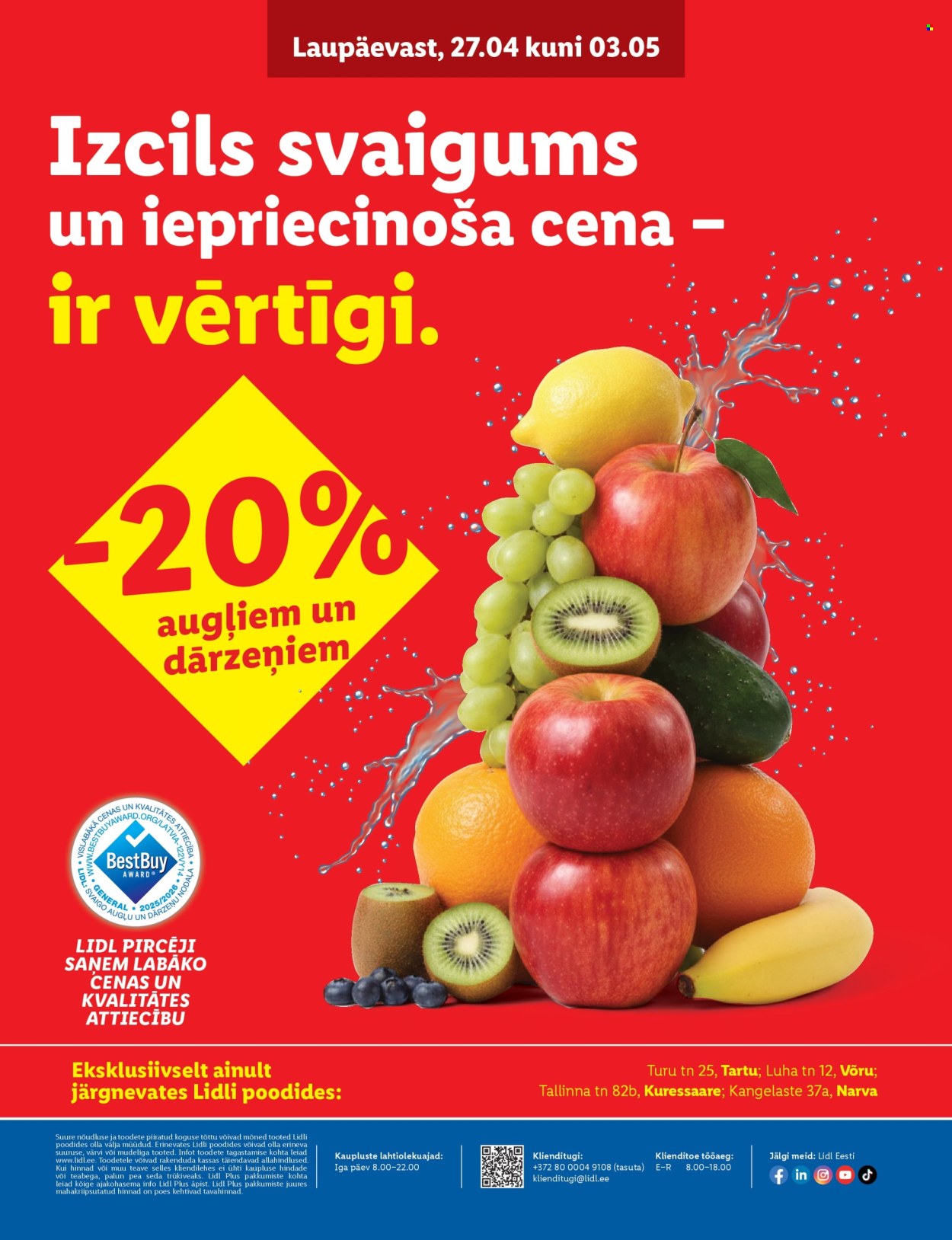 Lidl kliendileht - Allahindluste tormijooks (27.04 - 3.05.2026)