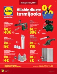 Lidl kliendileht - Allahindluste tormijooks (27.04 - 3.05.2026)