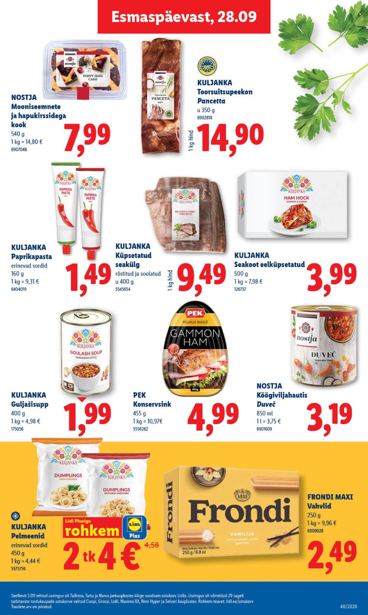 Lidl kliendileht (28.09 - 4.10.2026)