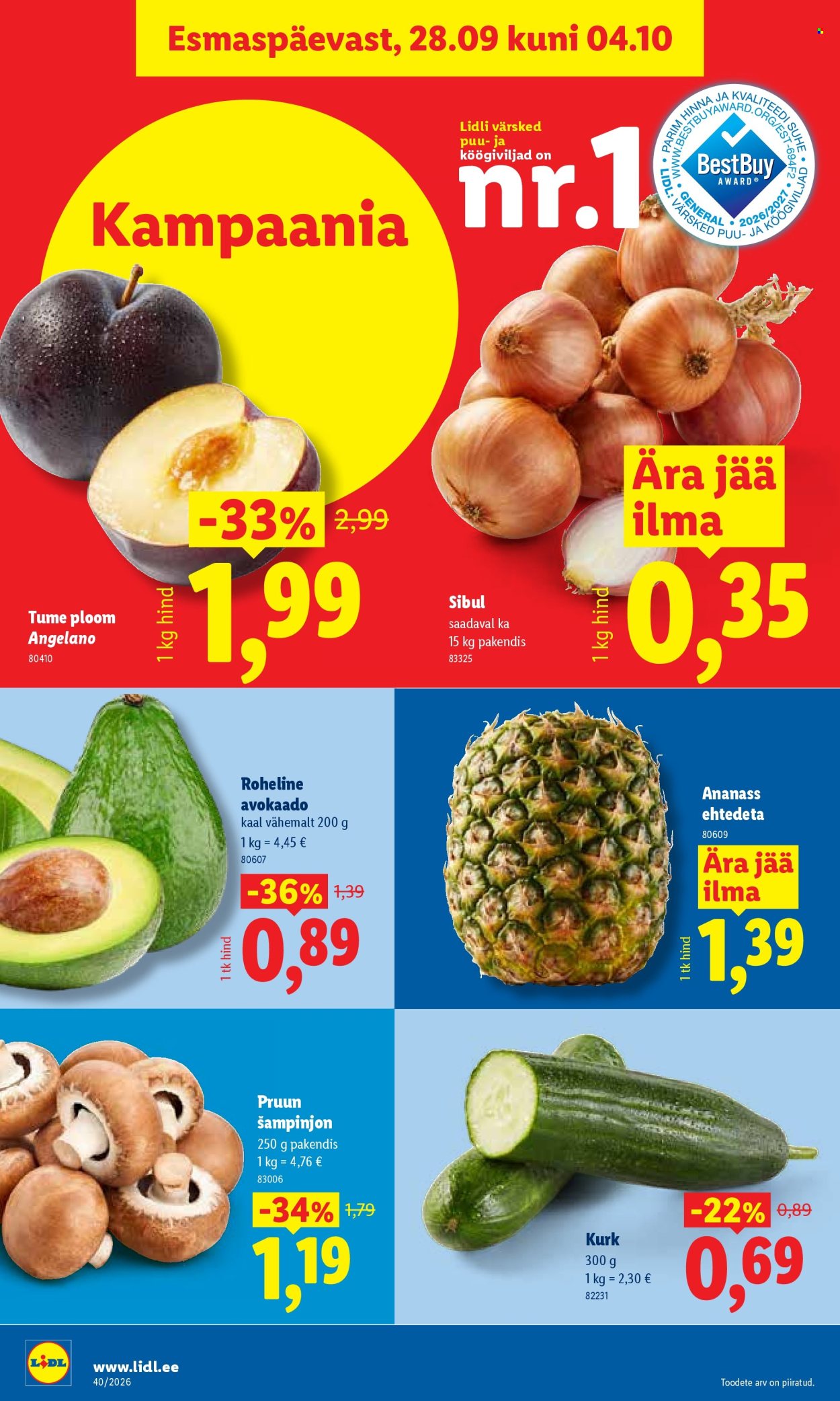 Lidl kliendileht (28.09 - 4.10.2026)