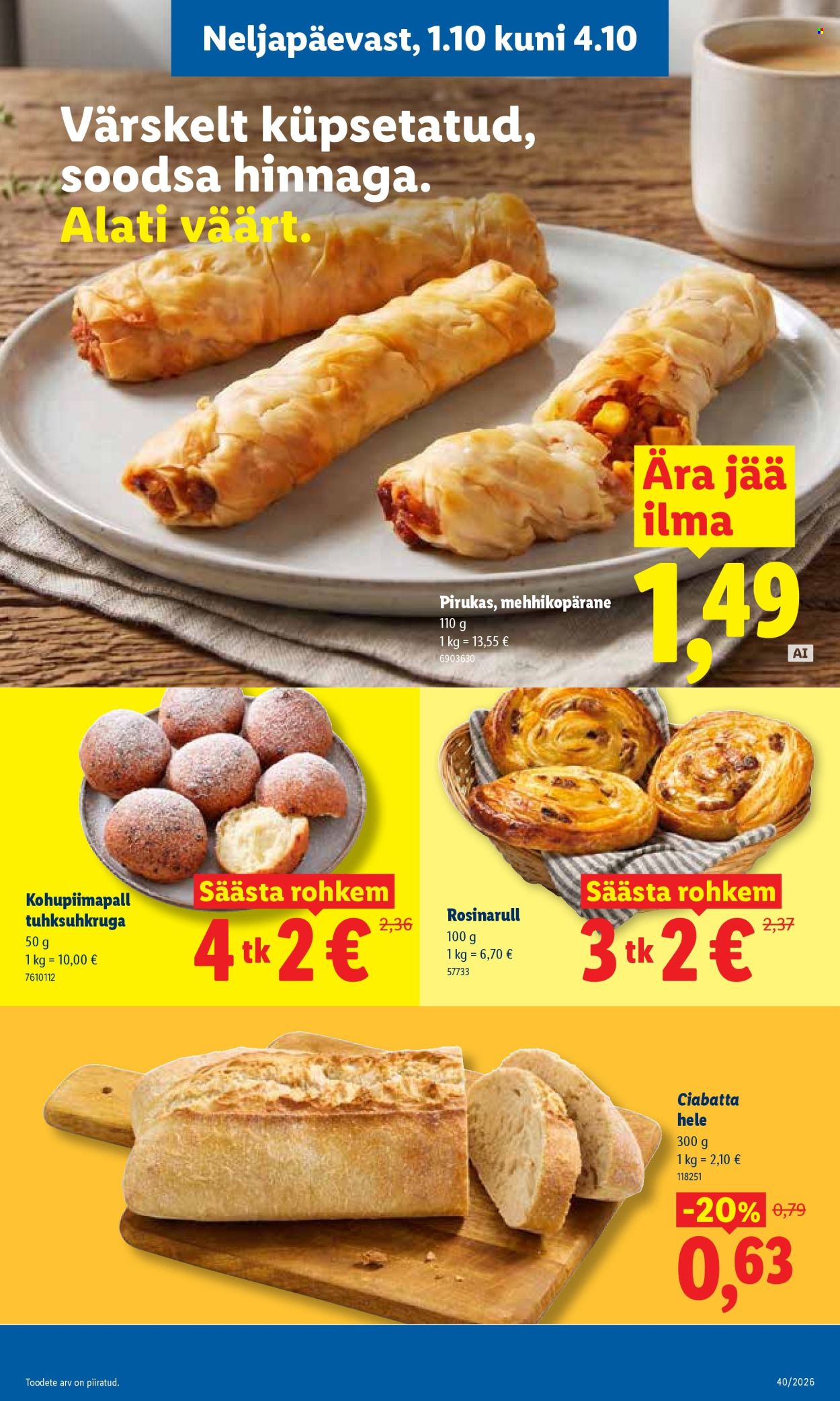 Lidl kliendileht (28.09 - 4.10.2026)