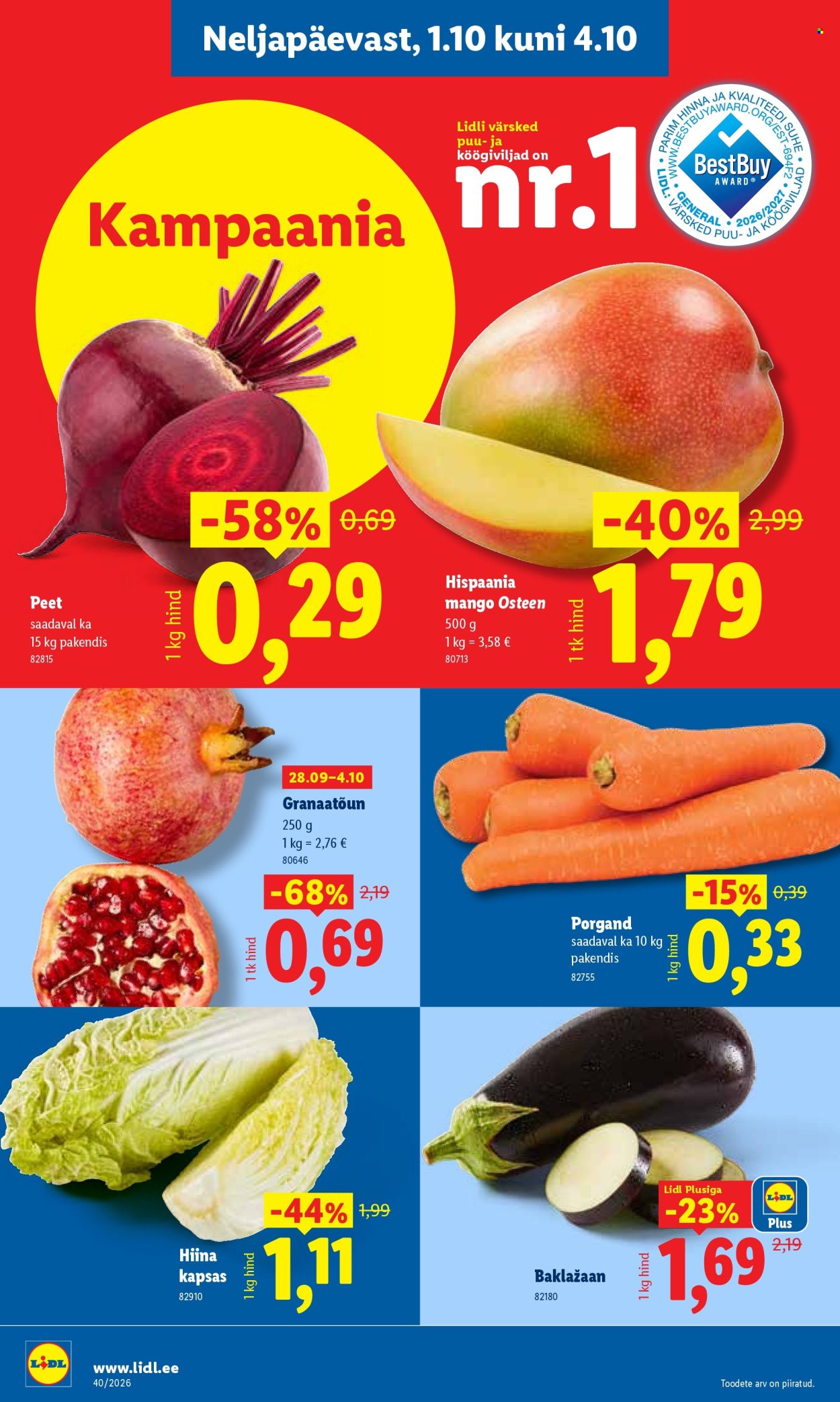Lidl kliendileht (28.09 - 4.10.2026)