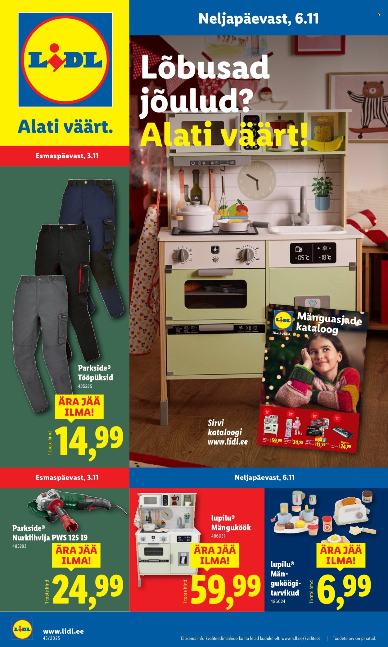 Lidl kliendileht - Tööstuskaupade pakkumised (3.11 - 9.11.2025)
