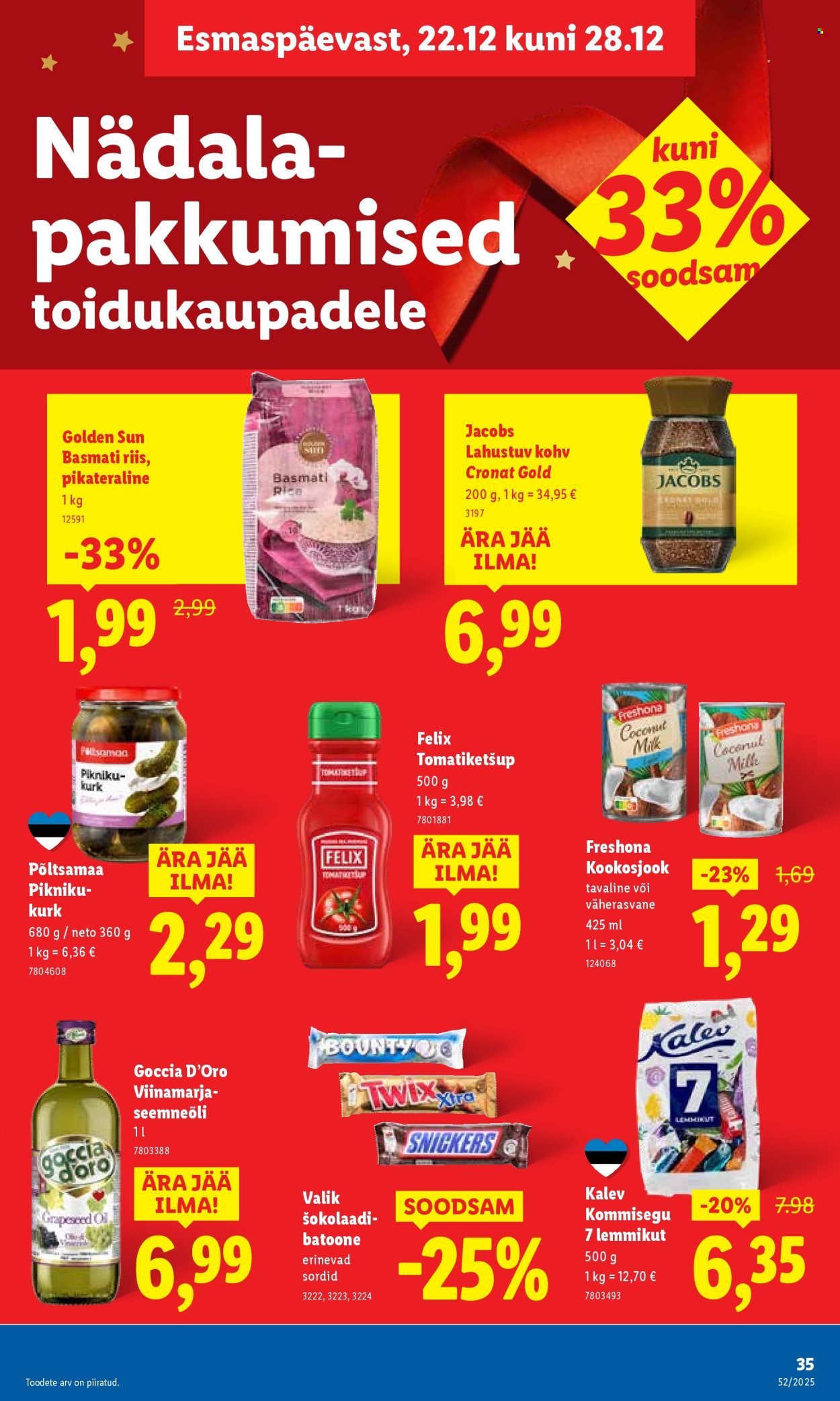 Lidl kliendileht - Nädalalõpu pakkumised (25.12 - 28.12.2025)