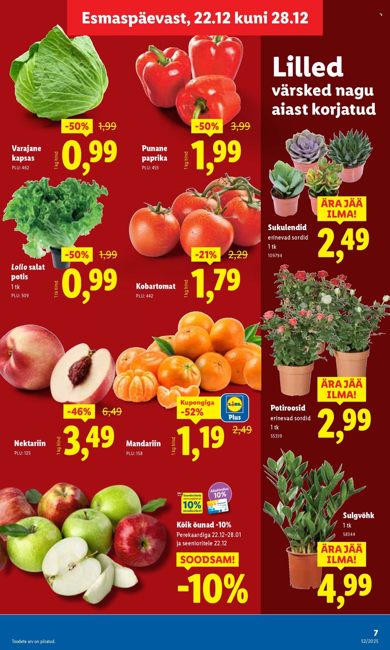 Lidl kliendileht - Nädalalõpu pakkumised (25.12 - 28.12.2025)