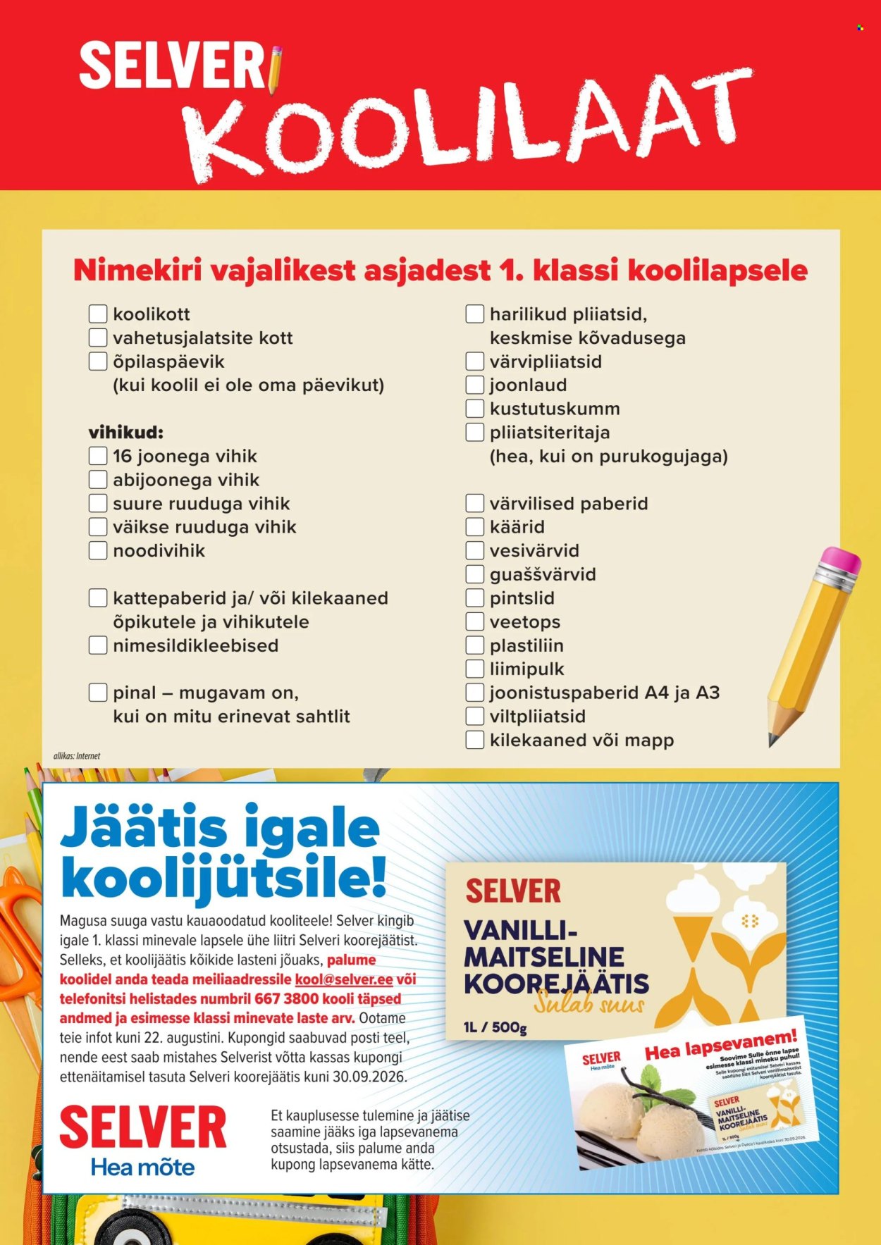 Selver kliendileht (4.08 - 14.09.2026)