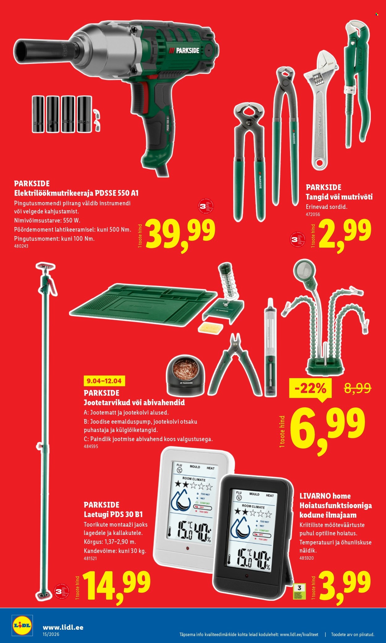 Lidl kliendileht - Tööstuskaupade pakkumised (6.04 - 12.04.2026)