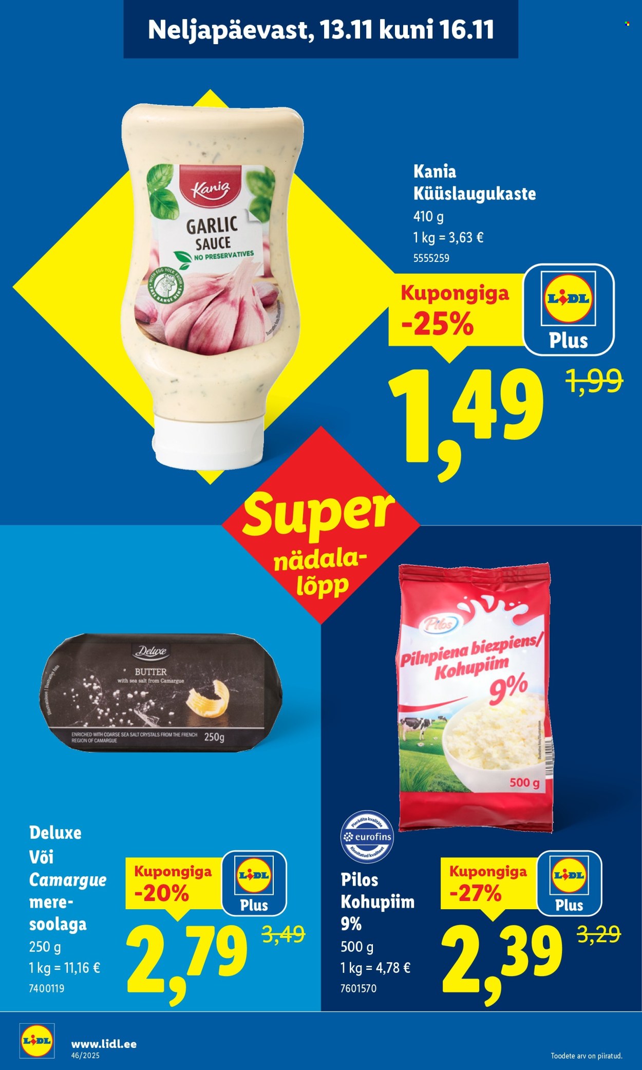 Lidl kliendileht - Nädalalõpu pakkumised (13.11 - 16.11.2025)