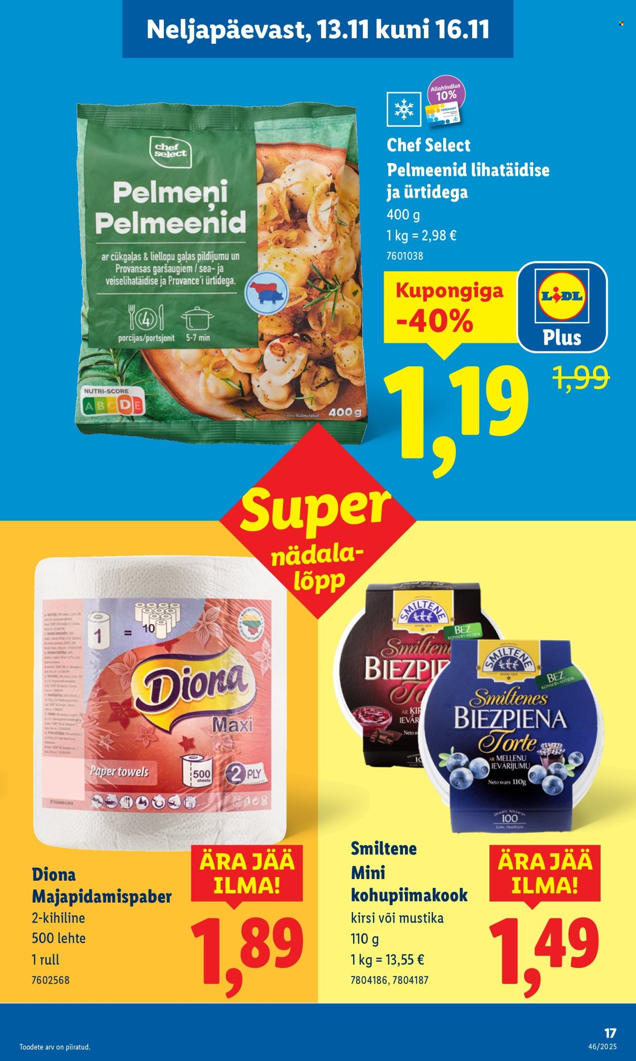 Lidl kliendileht - Nädalalõpu pakkumised (13.11 - 16.11.2025)