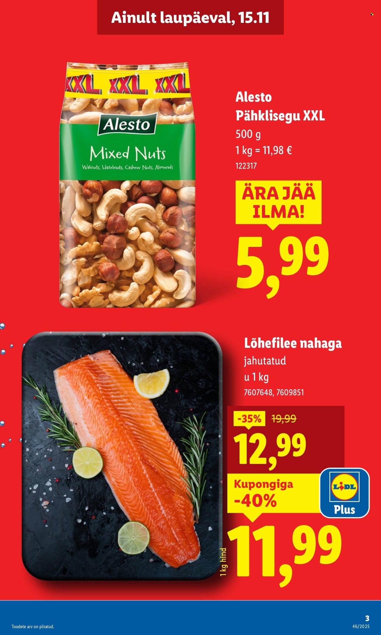 Lidl kliendileht - Nädalalõpu pakkumised (13.11 - 16.11.2025)