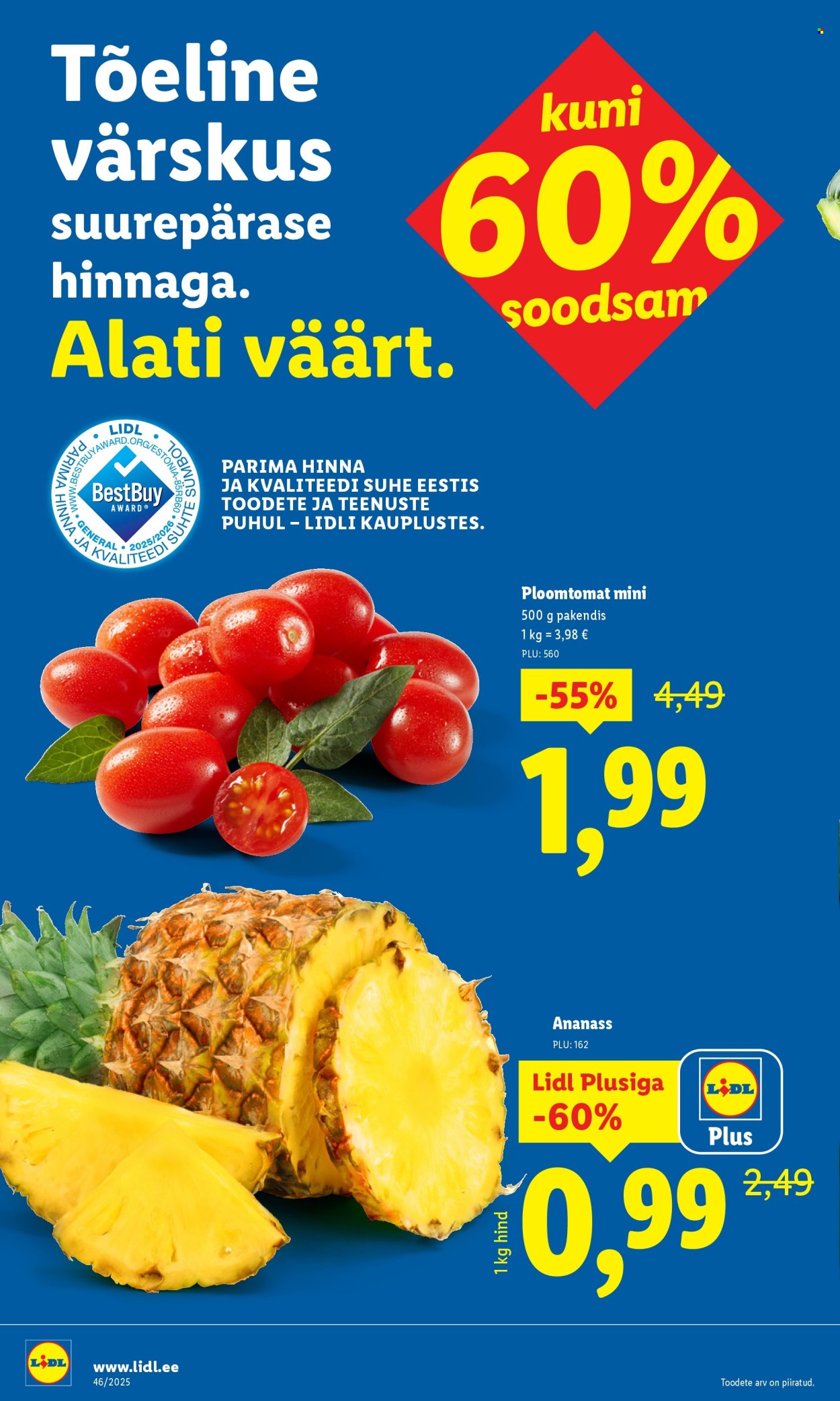 Lidl kliendileht - Nädalalõpu pakkumised (13.11 - 16.11.2025)
