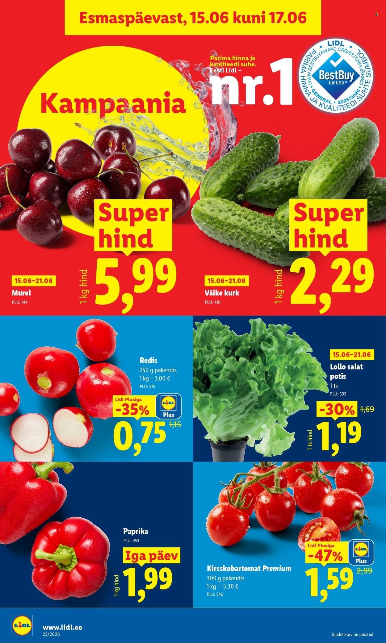 Lidl kliendileht (15.06 - 21.06.2026)