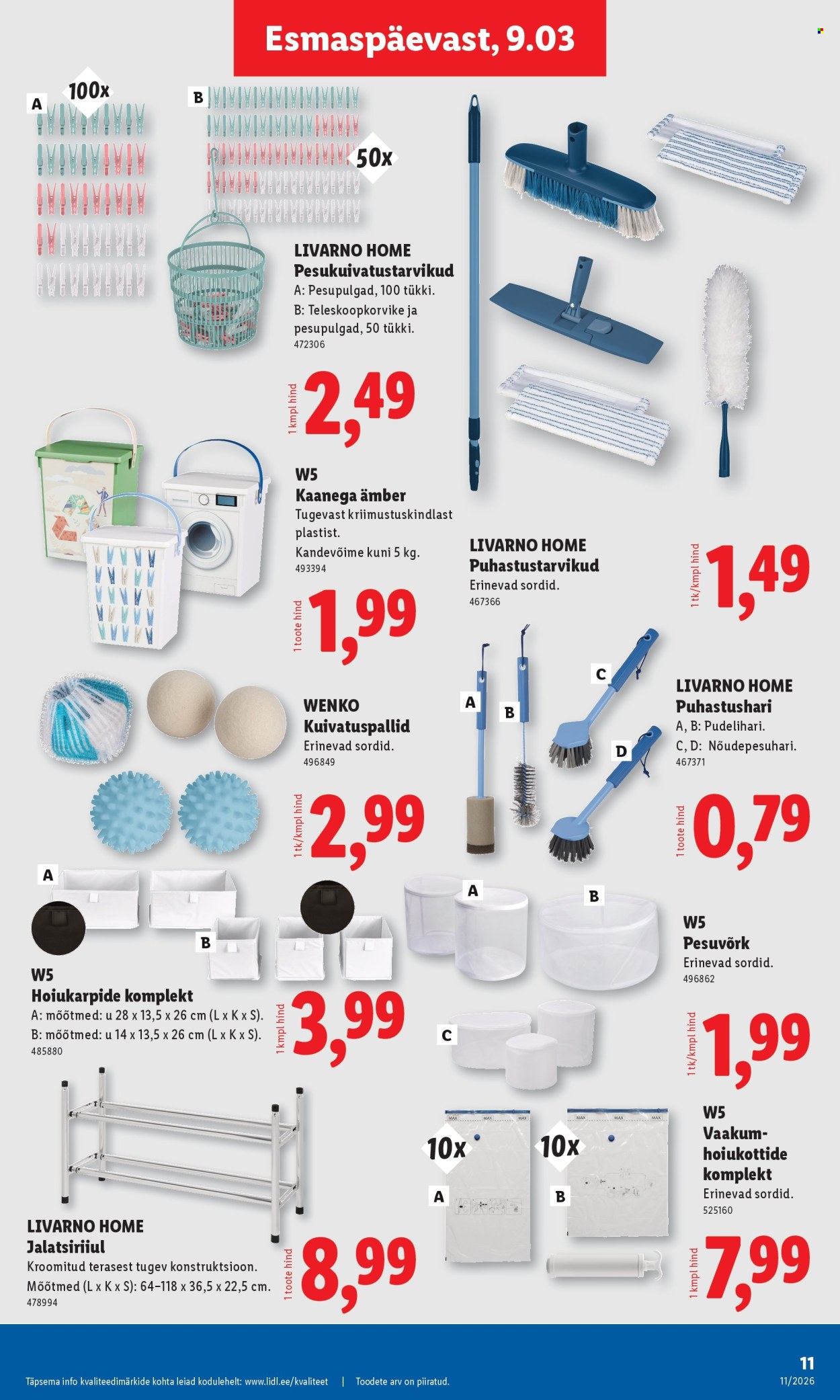 Lidl kliendileht - Tööstuskaupade pakkumised (9.03 - 15.03.2026)