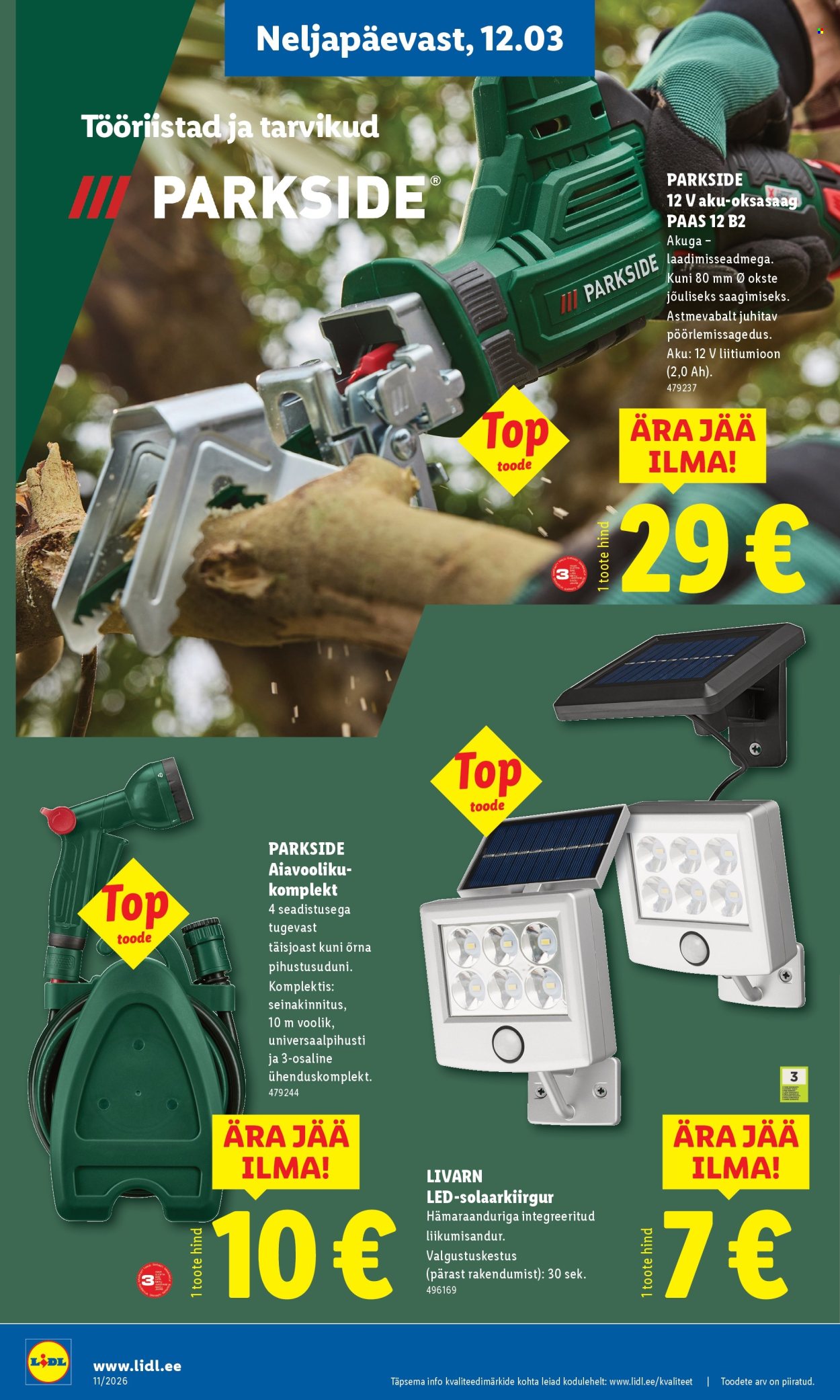 Lidl kliendileht - Tööstuskaupade pakkumised (9.03 - 15.03.2026)