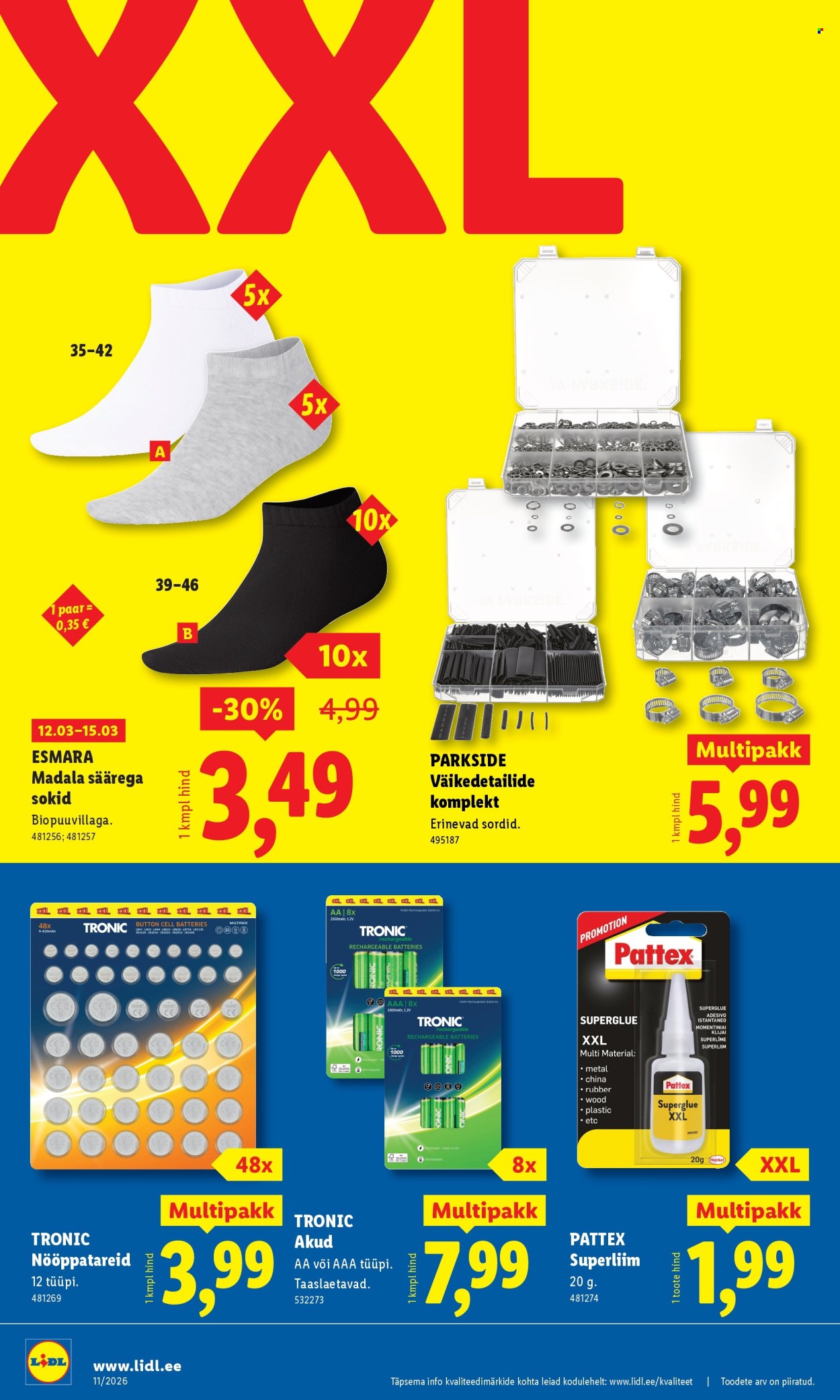 Lidl kliendileht - Tööstuskaupade pakkumised (9.03 - 15.03.2026)