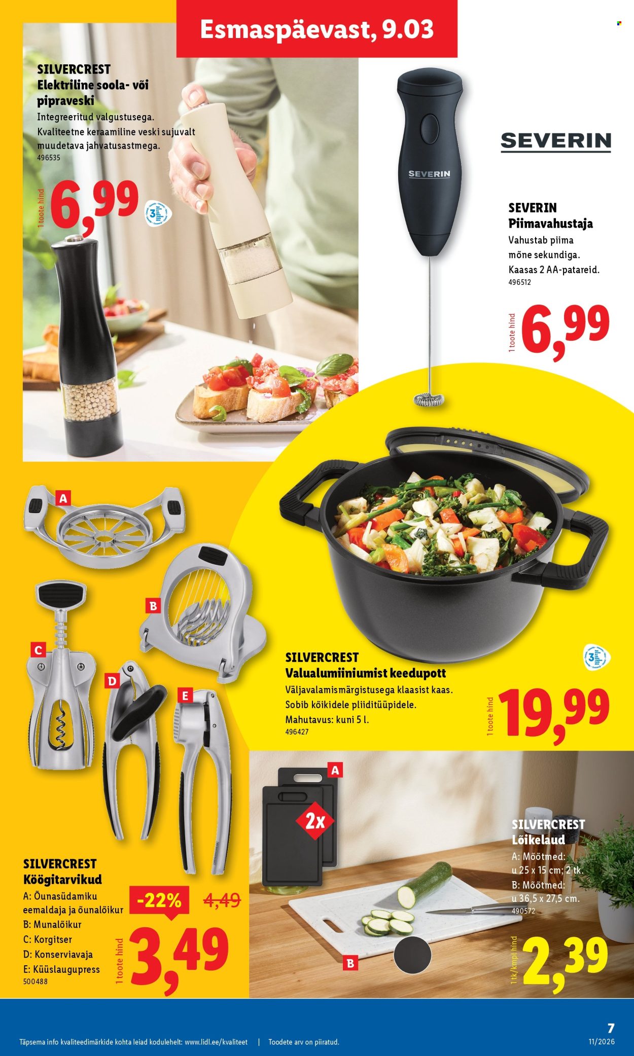 Lidl kliendileht - Tööstuskaupade pakkumised (9.03 - 15.03.2026)