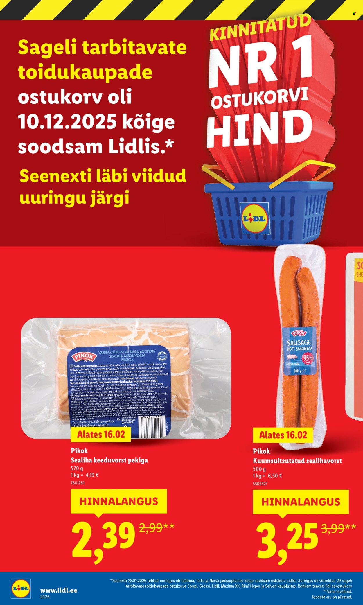 Lidl kliendileht - Suur hinnalangus