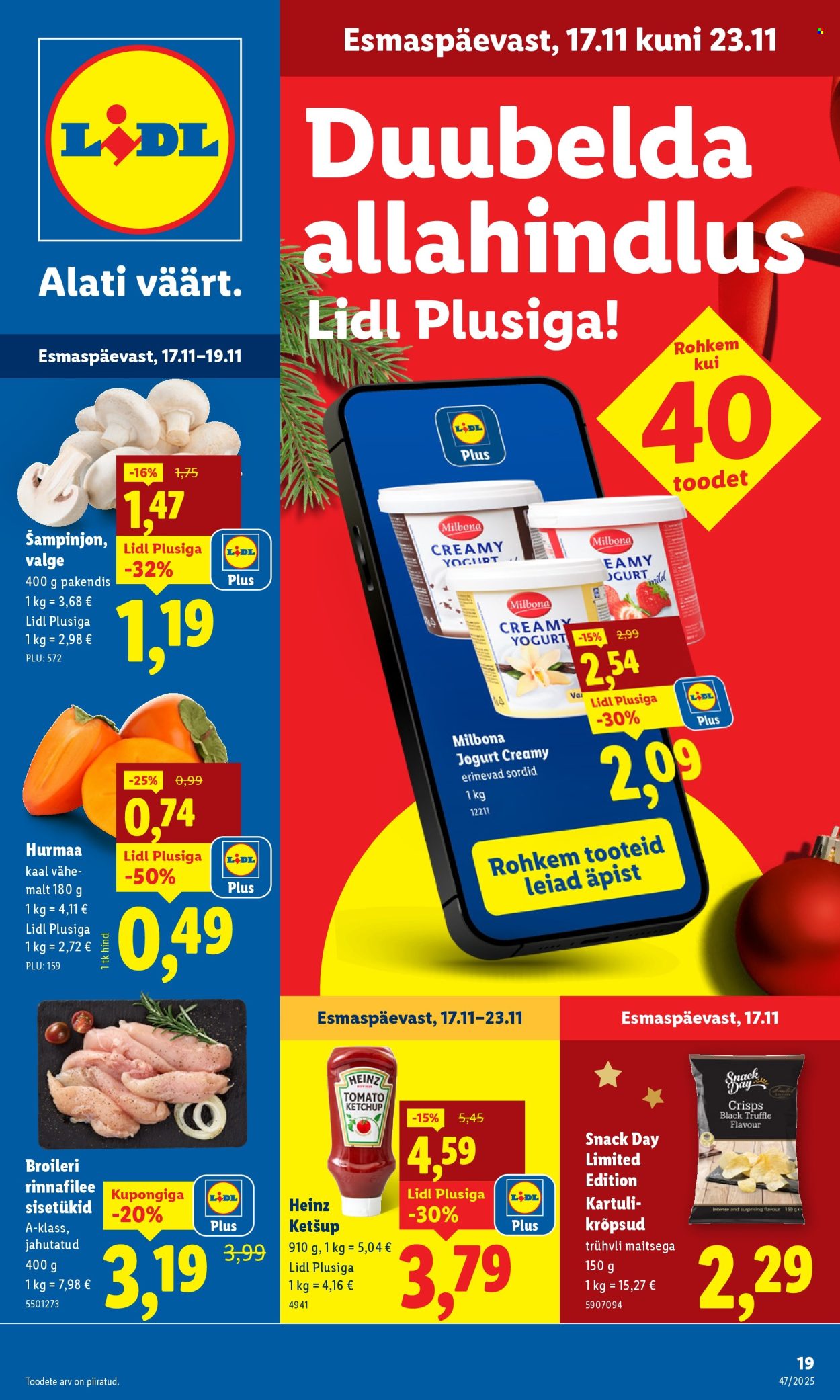 Lidl kliendileht - Nädalalõpu pakkumised (20.11 - 23.11.2025)