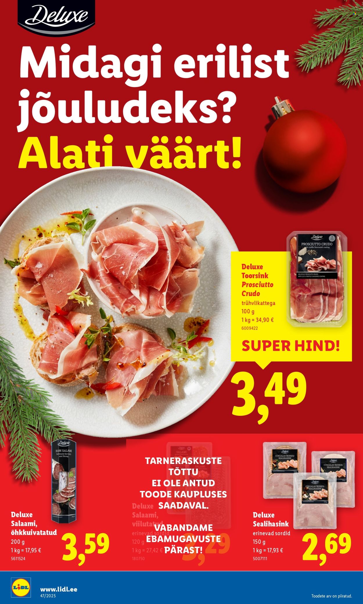 Lidl kliendileht - Nädalalõpu pakkumised (20.11 - 23.11.2025)