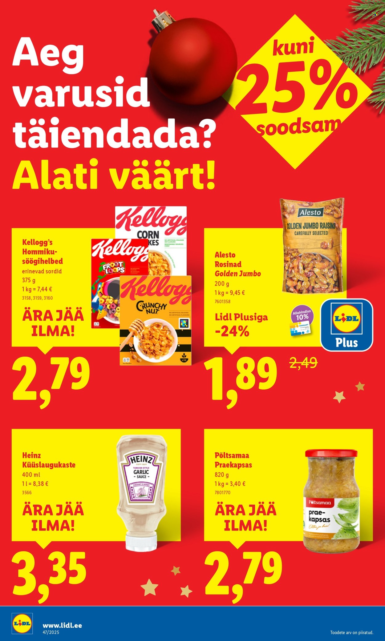 Lidl kliendileht - Nädalalõpu pakkumised (20.11 - 23.11.2025)