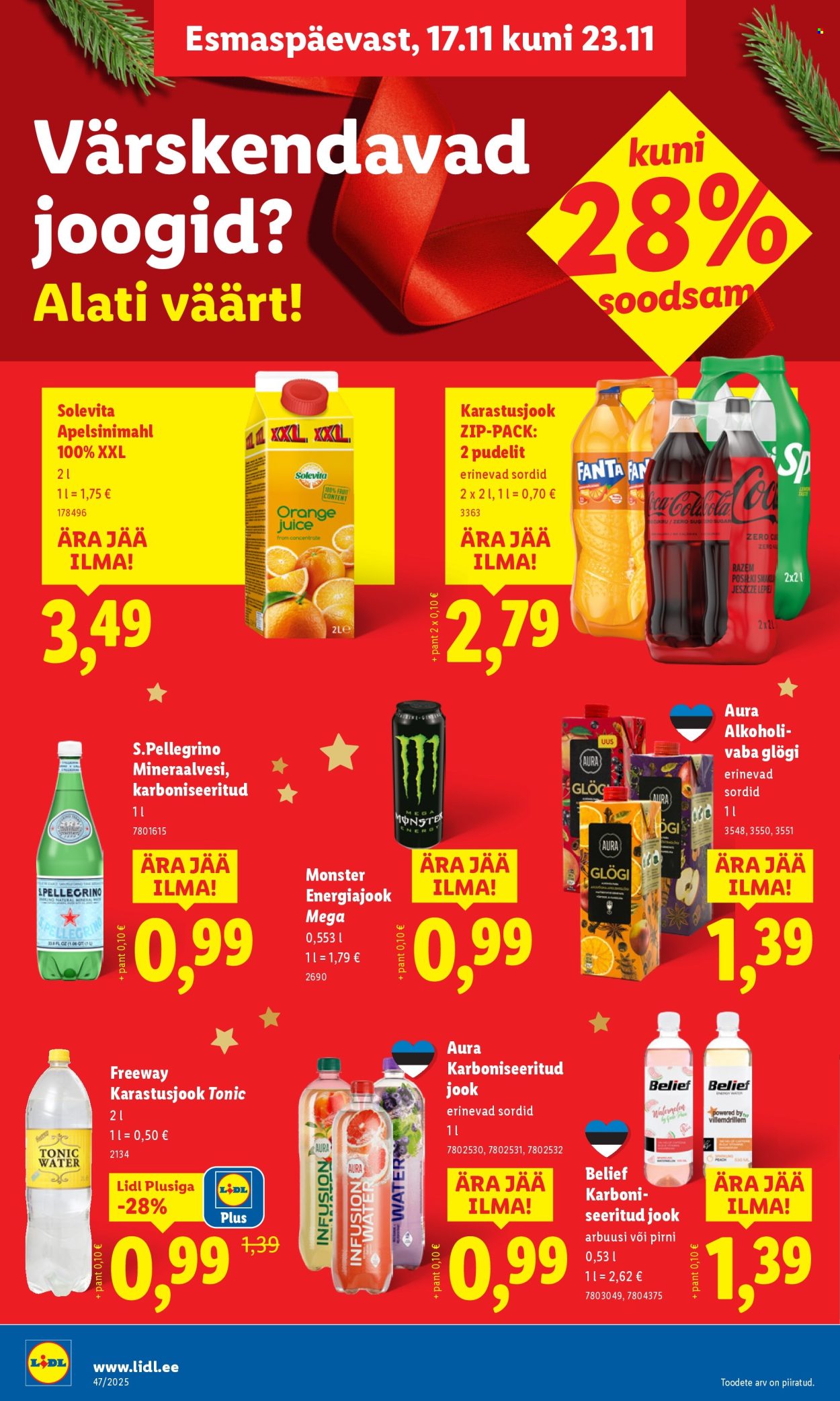 Lidl kliendileht - Nädalalõpu pakkumised (20.11 - 23.11.2025)