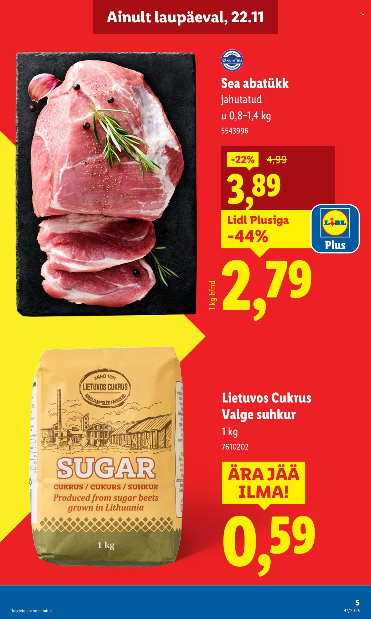 Lidl kliendileht - Nädalalõpu pakkumised (20.11 - 23.11.2025)