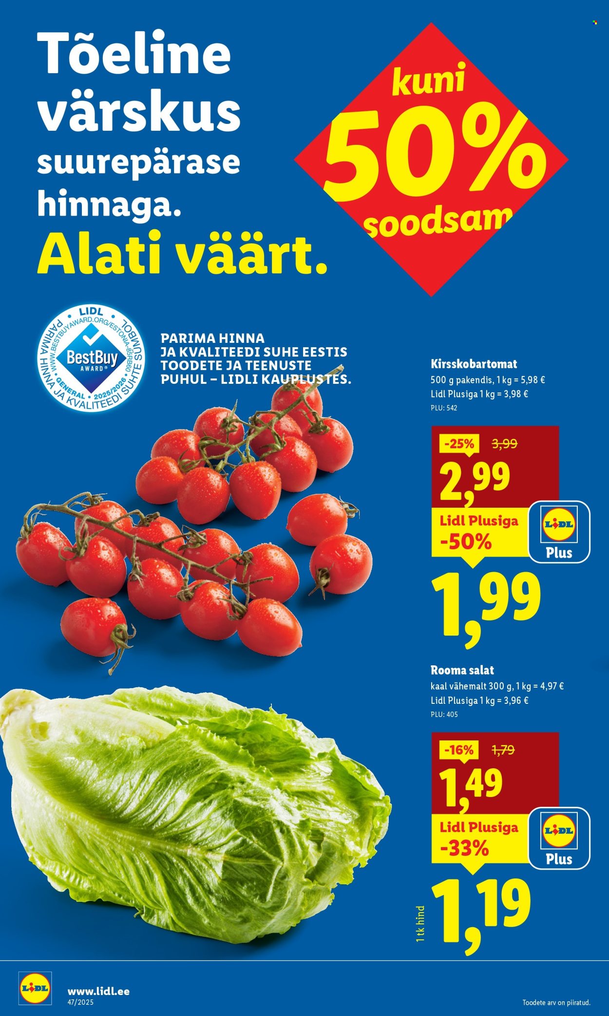 Lidl kliendileht - Nädalalõpu pakkumised (20.11 - 23.11.2025)