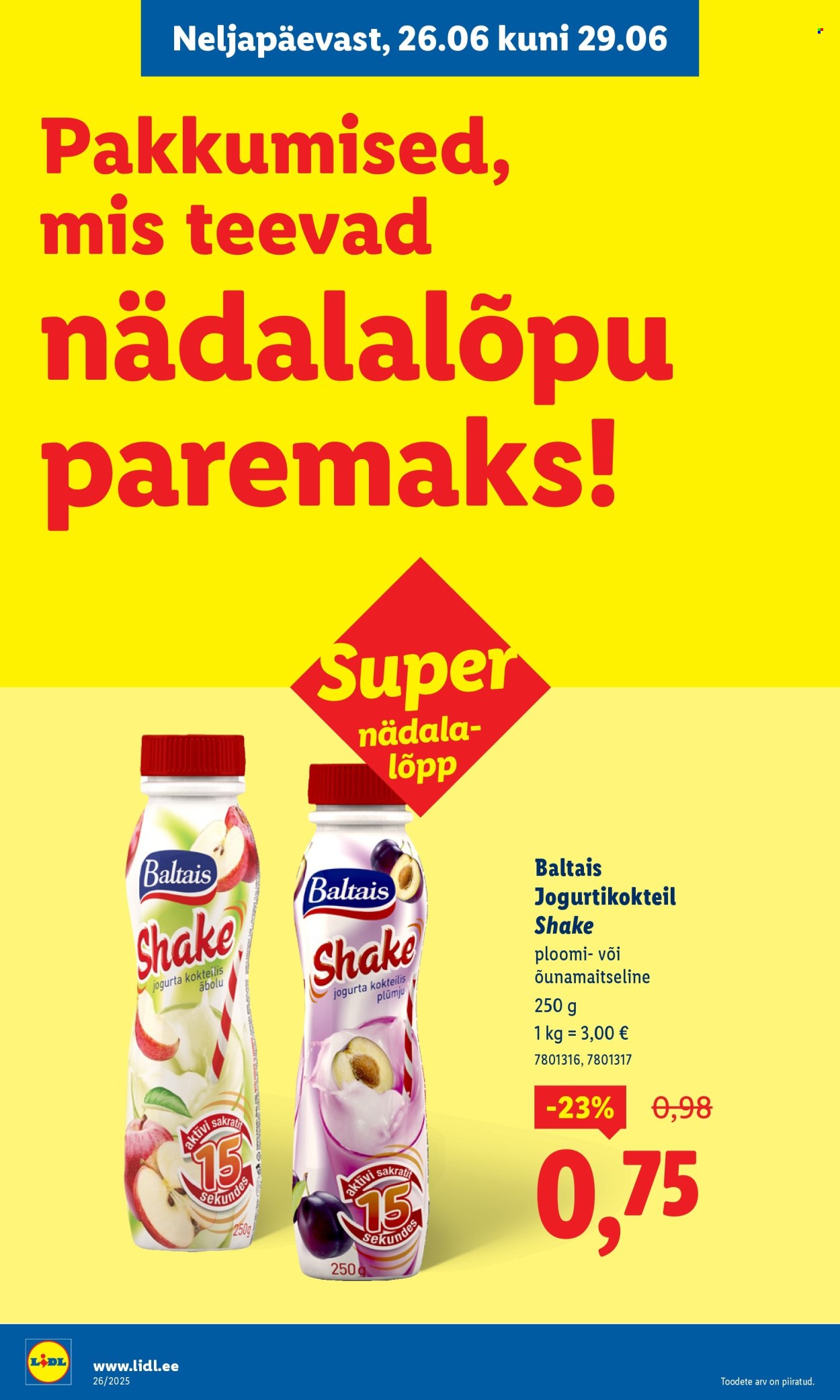 Lidl kliendileht - Kliendileht (23.06 - 29.06.2025)