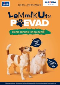 Maxima kliendileht - Lemmikute Päevad (9.10 - 29.10.2025)