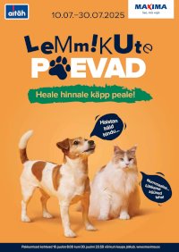 Maxima kliendileht - Lemmikutepäevad (10.07 - 30.07.2025)
