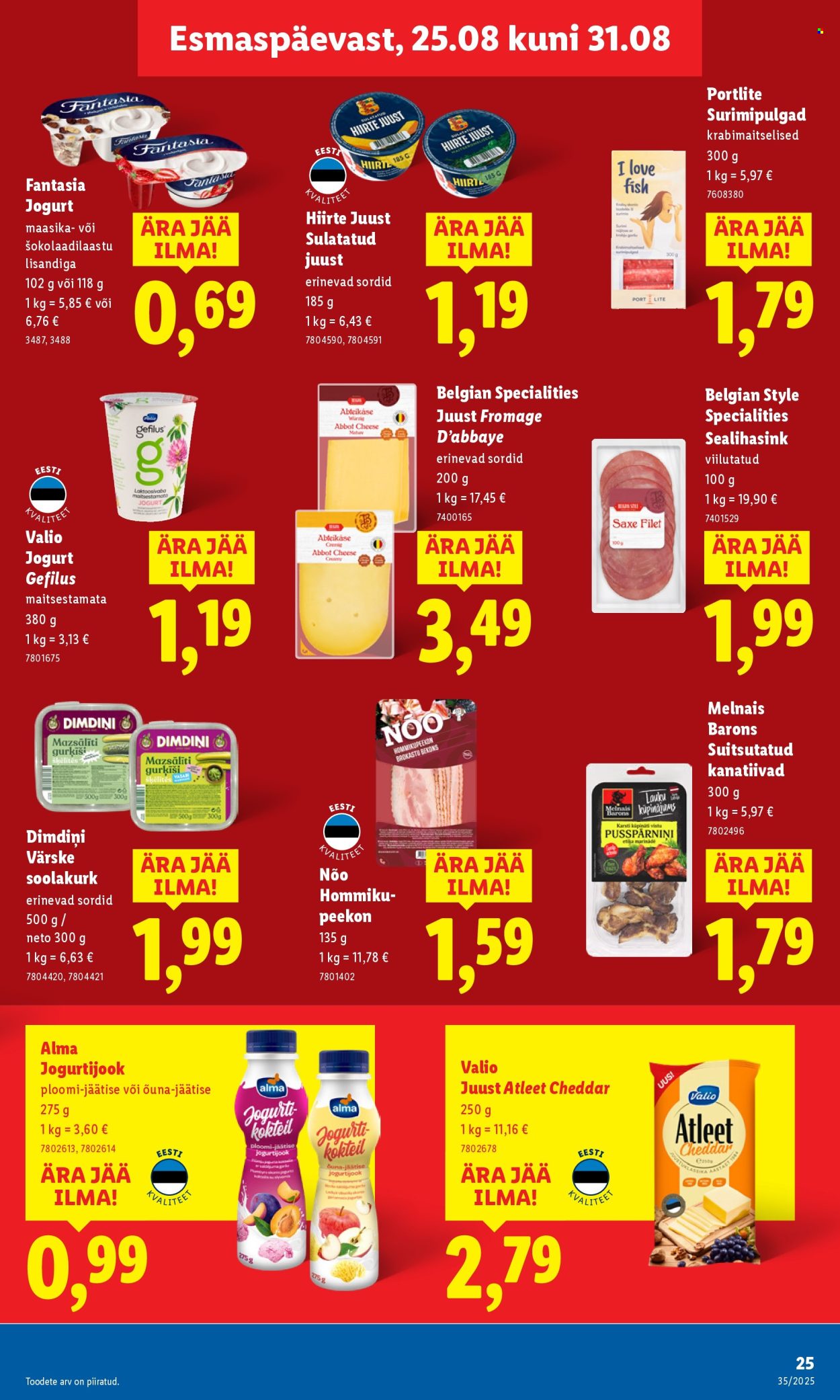 Lidl kliendileht - Kliendileht (25.08 - 31.08.2025)