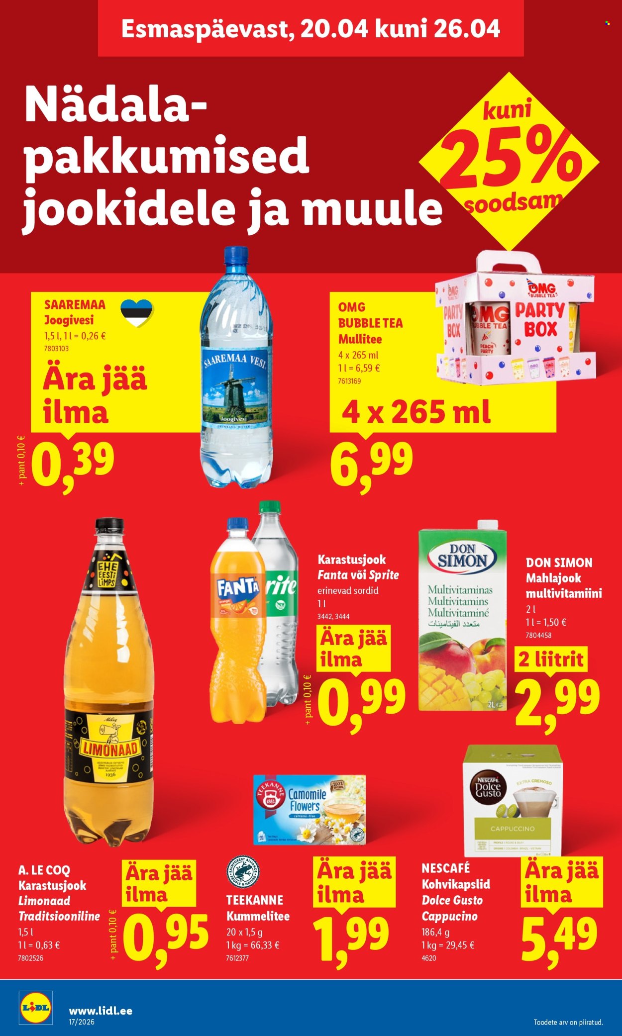 Lidl kliendileht - Kliendileht (20.04 - 26.04.2026)