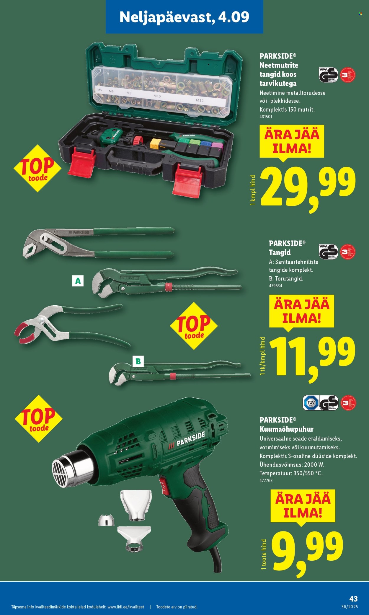 Lidl kliendileht - Kliendileht (1.09 - 7.09.2025)