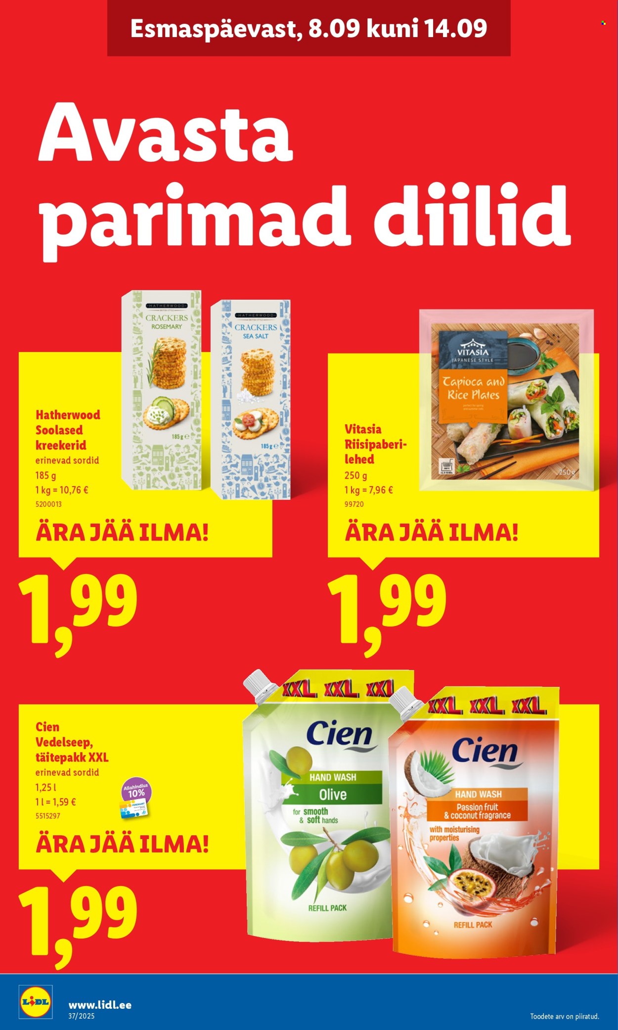 Lidl kliendileht - Kliendileht (8.09 - 14.09.2025)