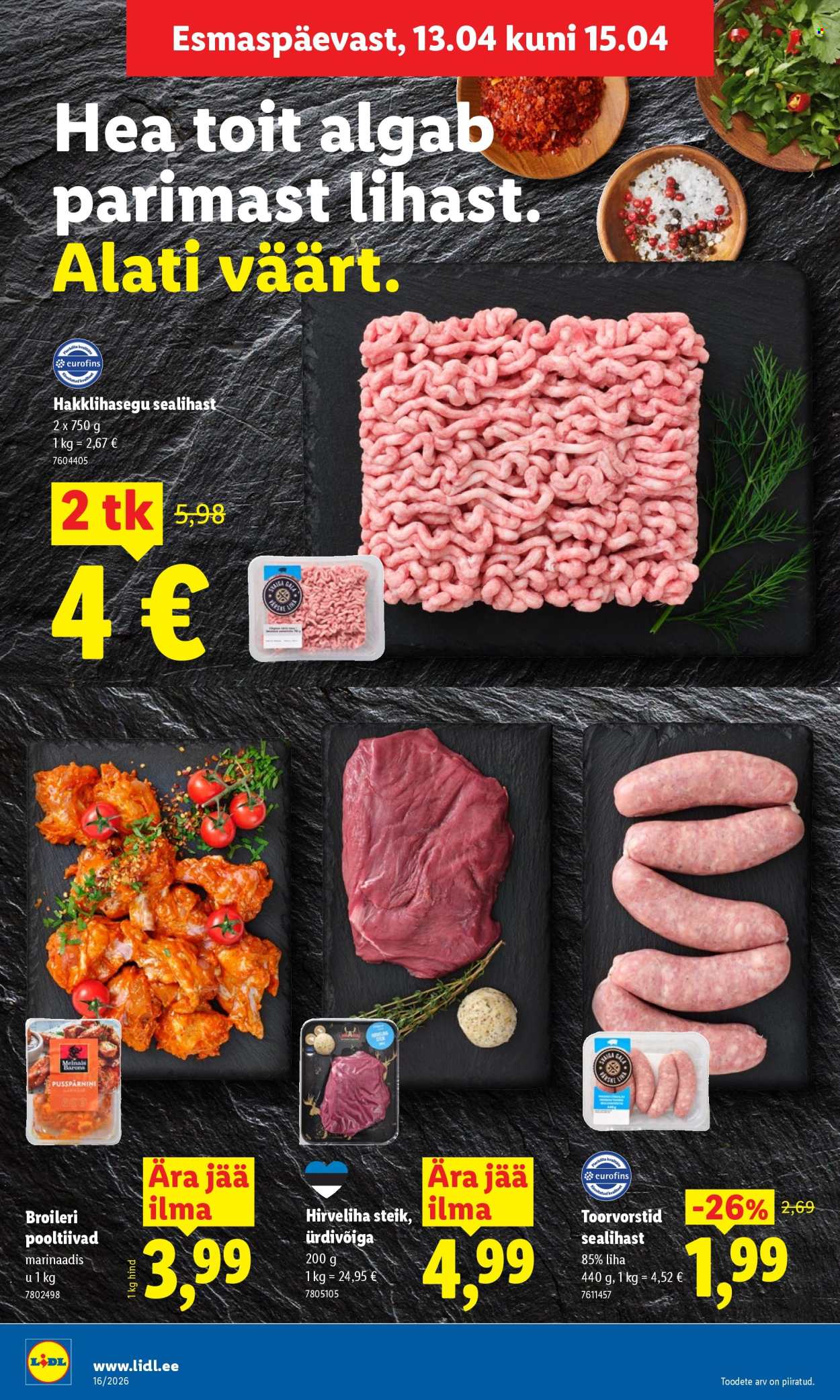 Lidl kliendileht - Kliendileht (13.04 - 19.04.2026)