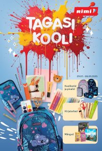 Rimi kliendileht - TAGASI KOOLI (29.07 - 8.09.2025)
