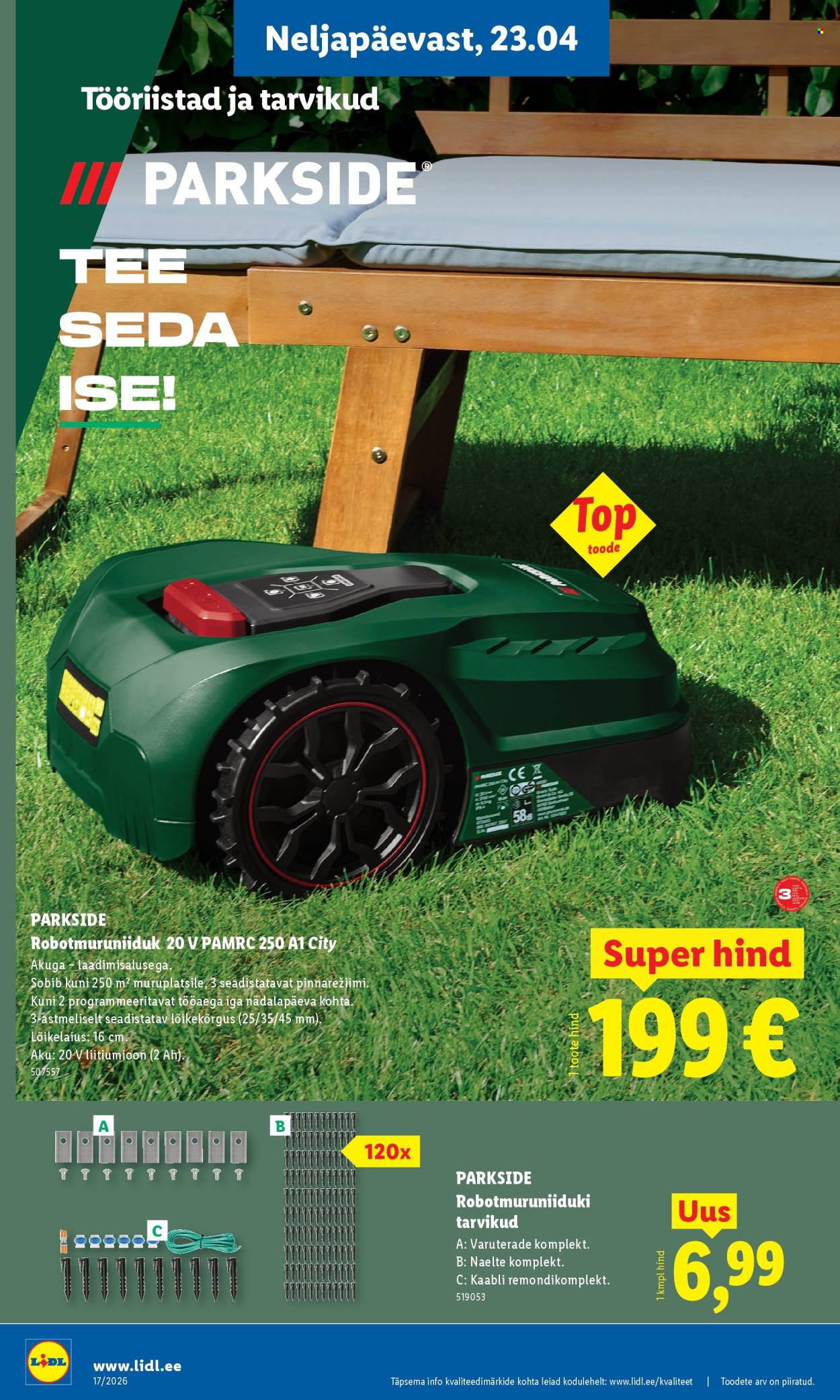 Lidl kliendileht - Tööstuskaupade pakkumised (20.04 - 26.04.2026)