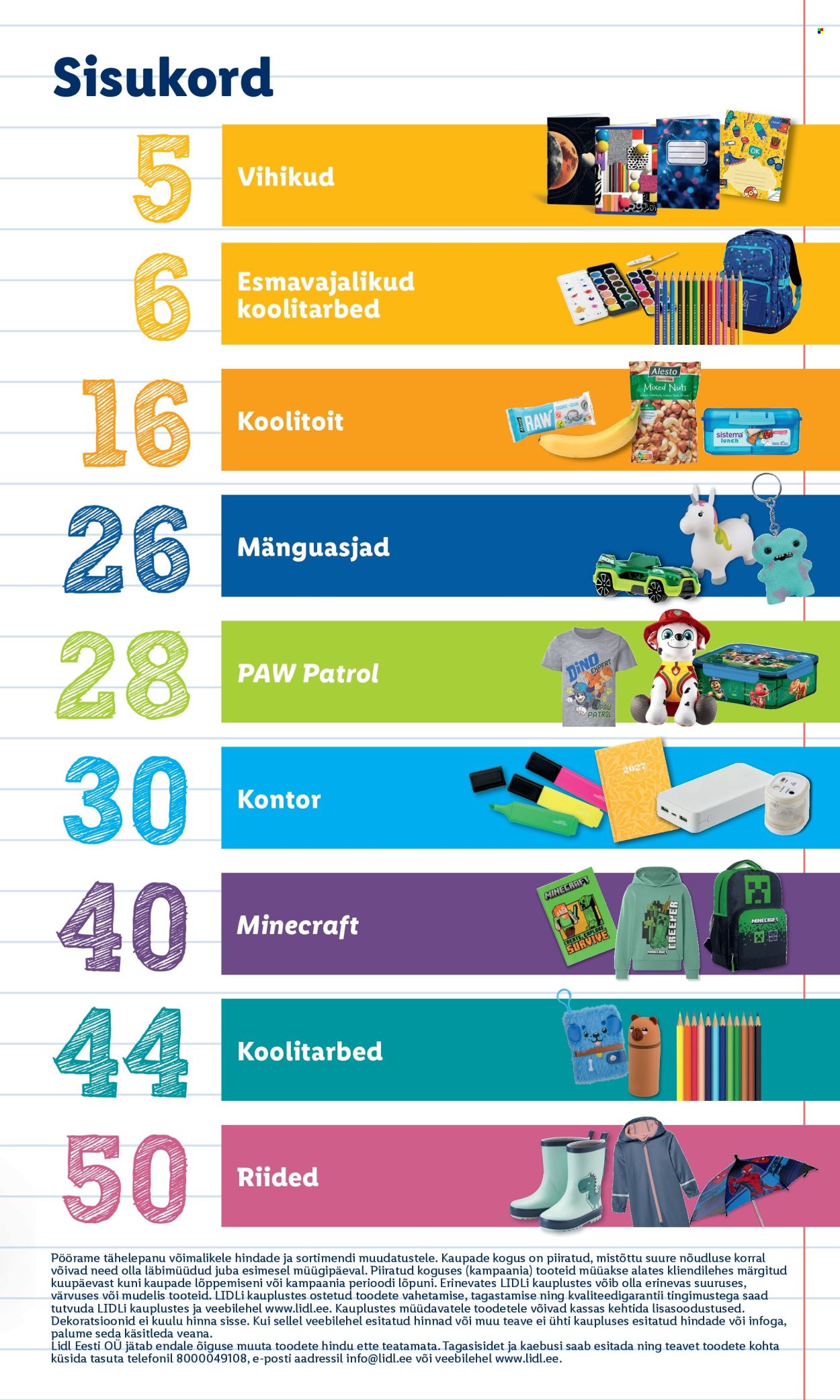 Lidl kliendileht - Tagasi kooli