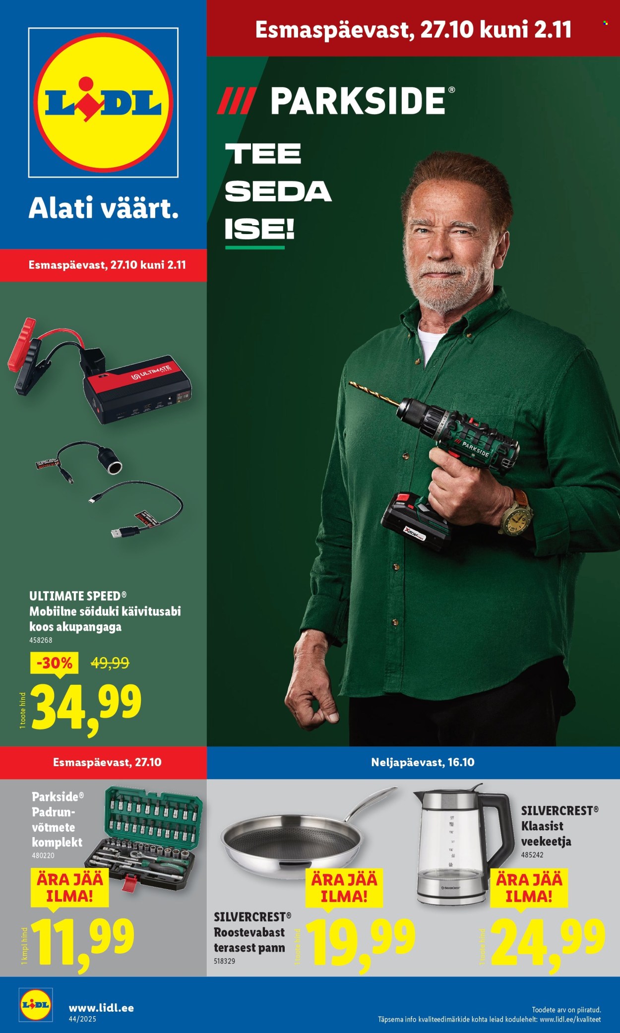 Lidl kliendileht - Tööstuskaupade pakkumised (27.10 - 2.11.2025)