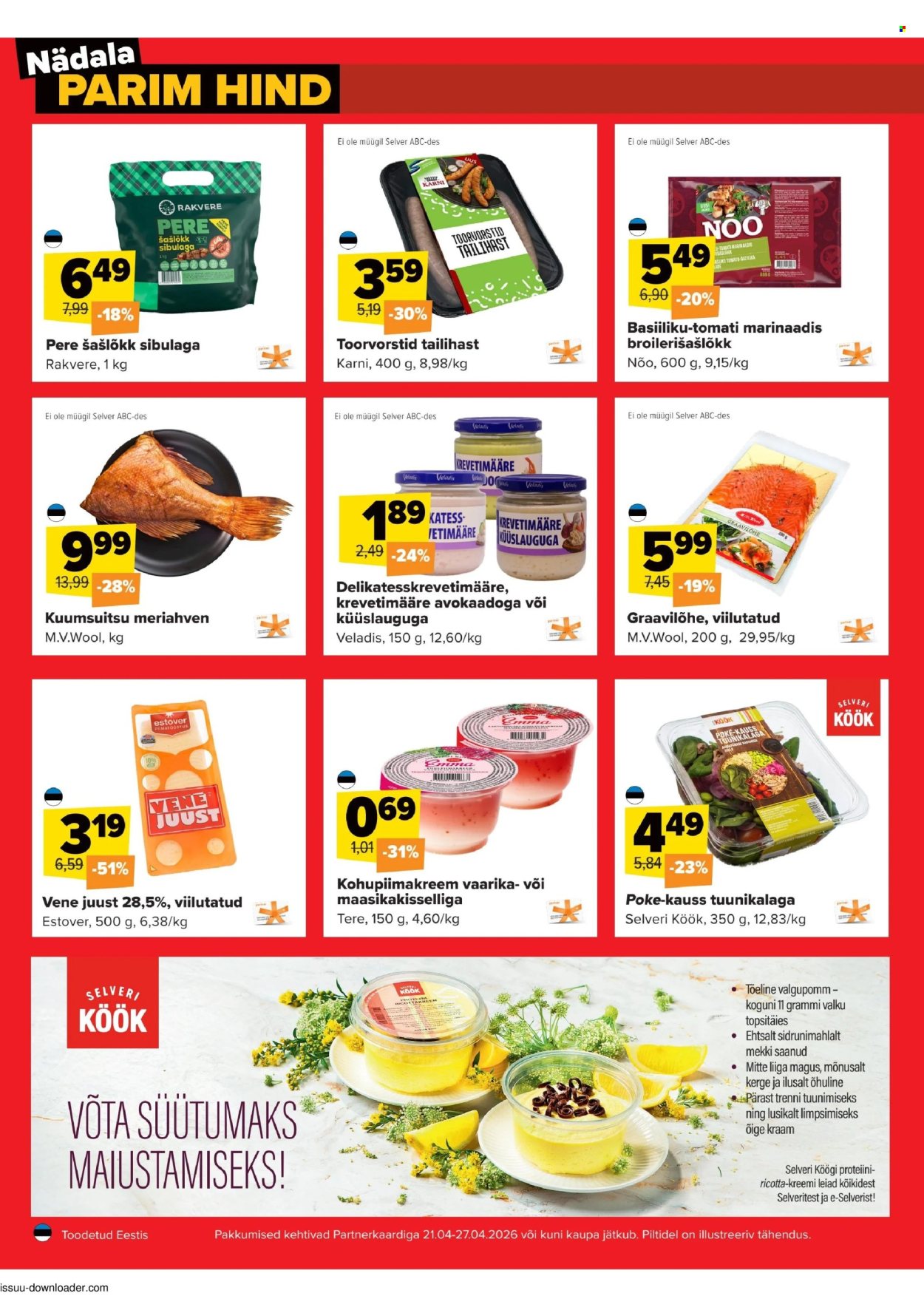 Selver kliendileht - Nädala parim hind (21.04 - 27.04.2026)