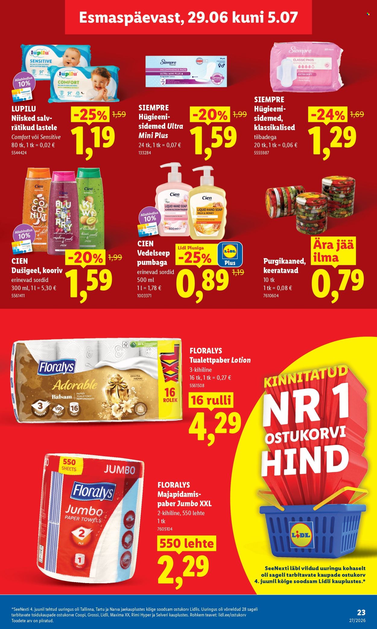 Lidl kliendileht (29.06 - 5.07.2026)