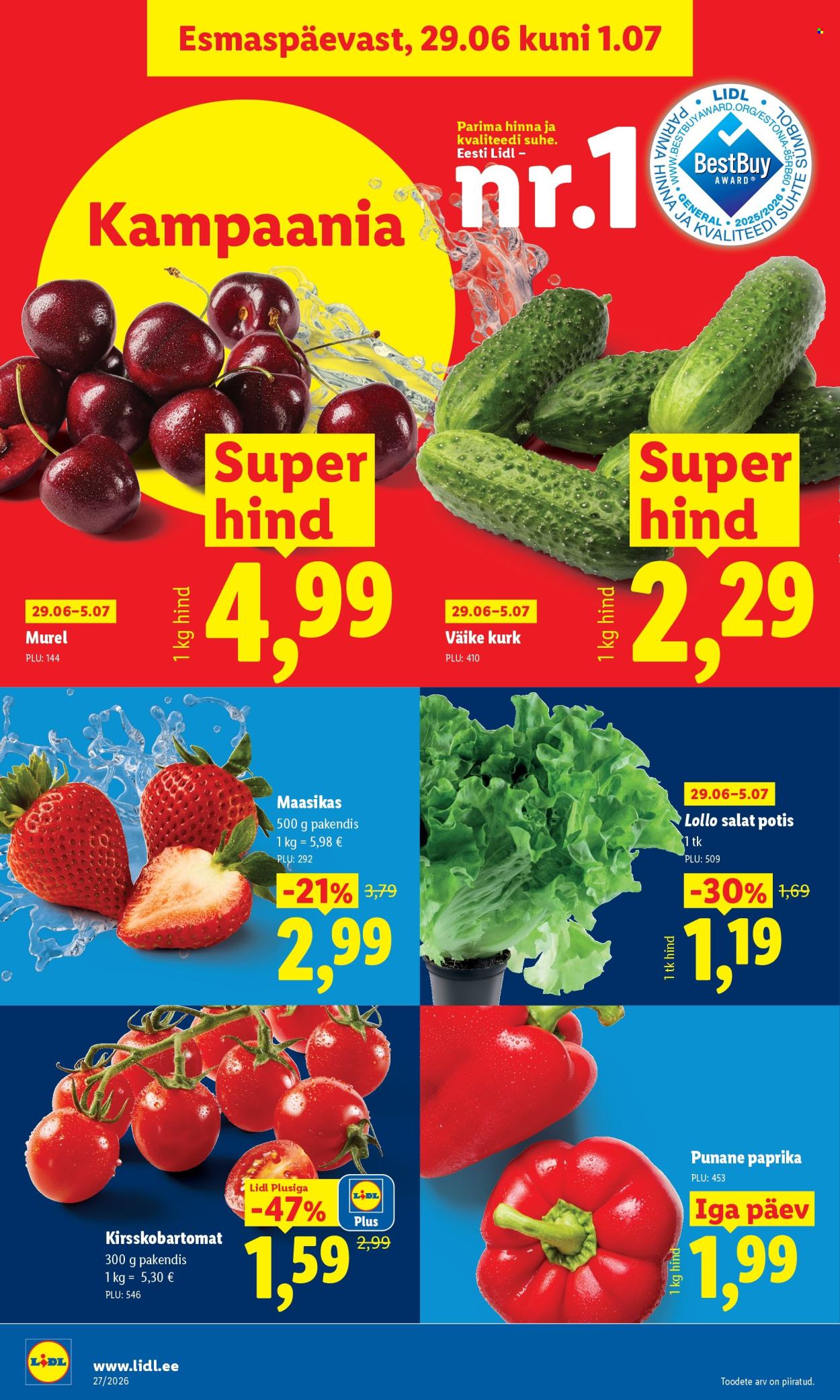 Lidl kliendileht (29.06 - 5.07.2026)