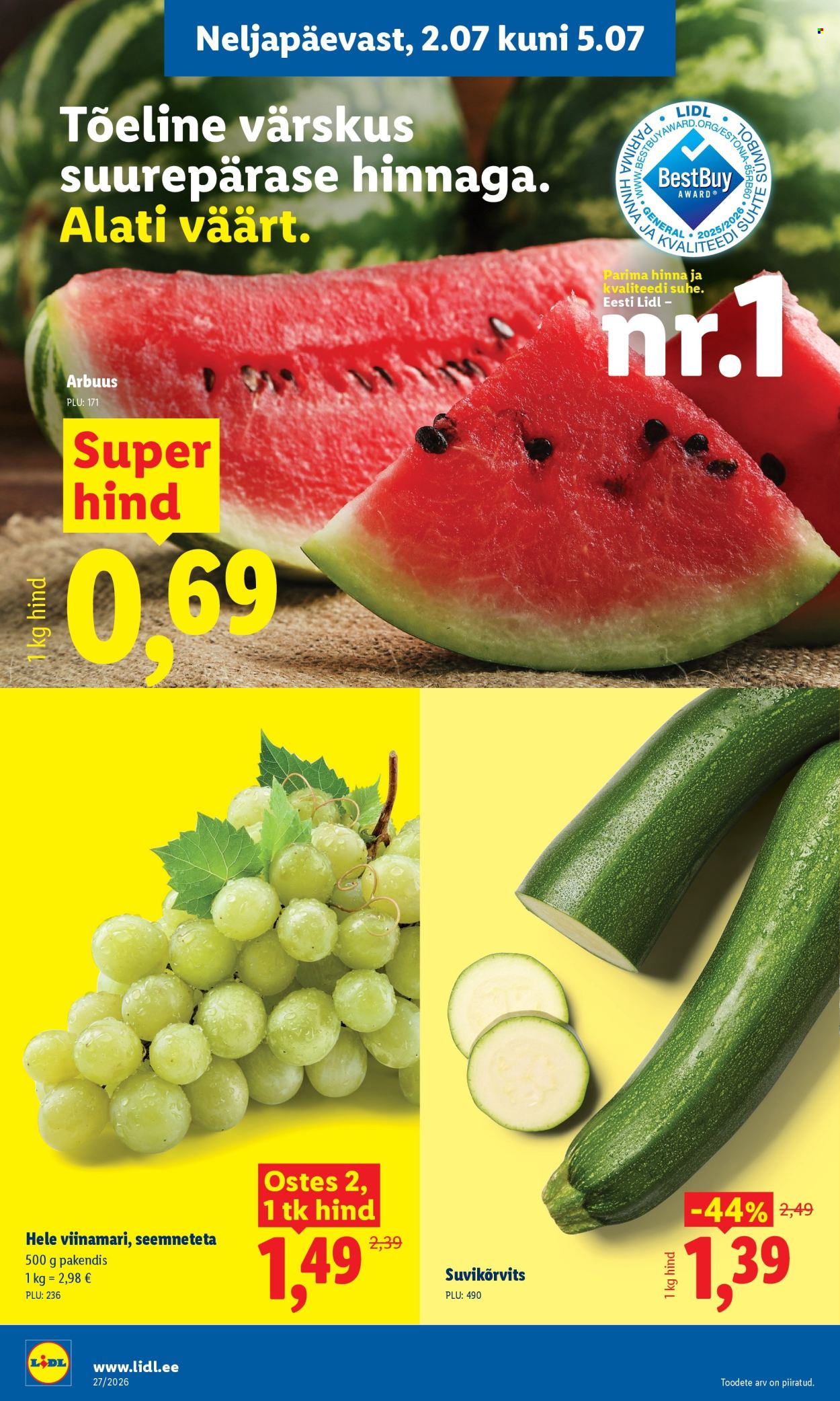 Lidl kliendileht (29.06 - 5.07.2026)