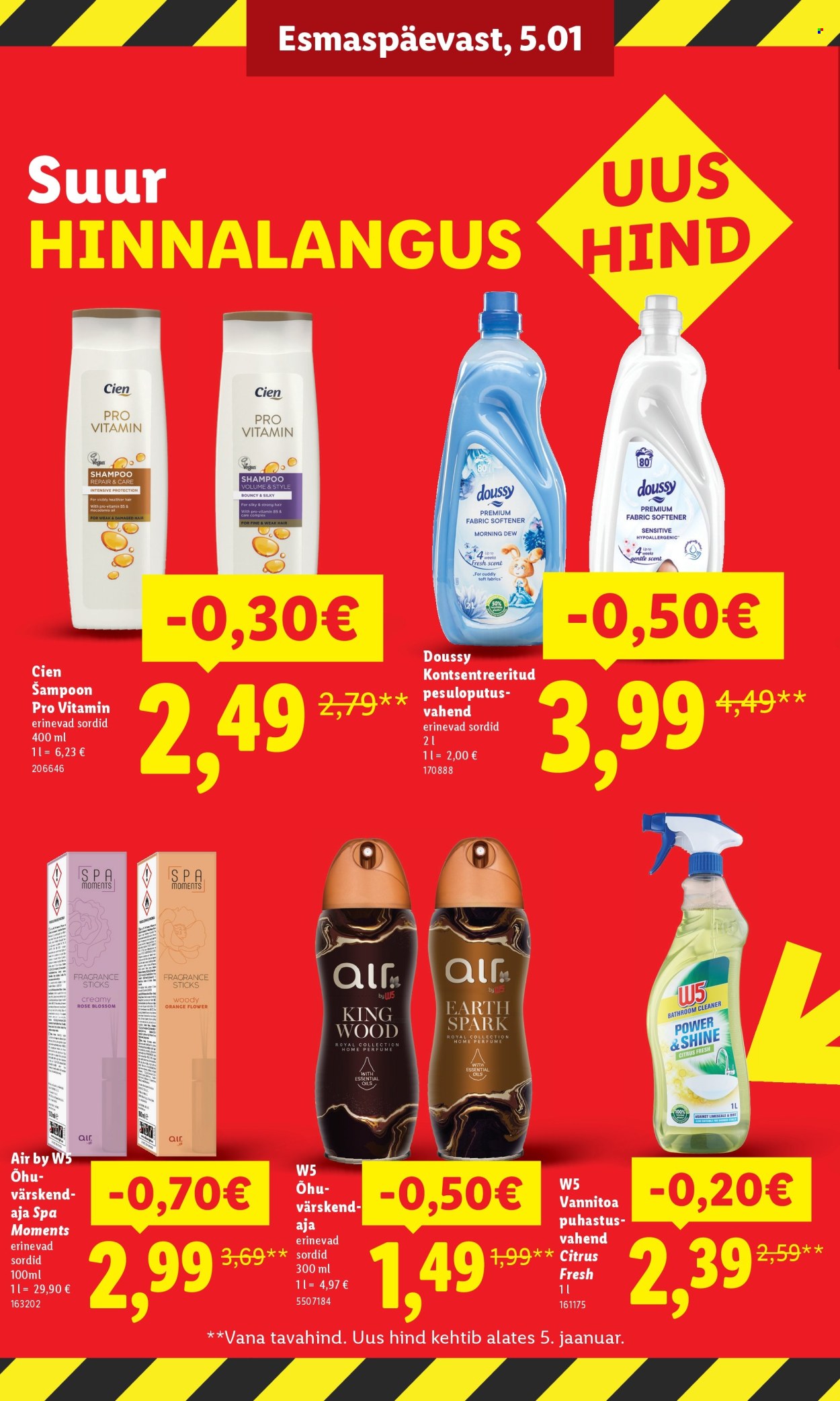 Lidl kliendileht - Suur hinnalangus (5.01 - 10.01.2026)