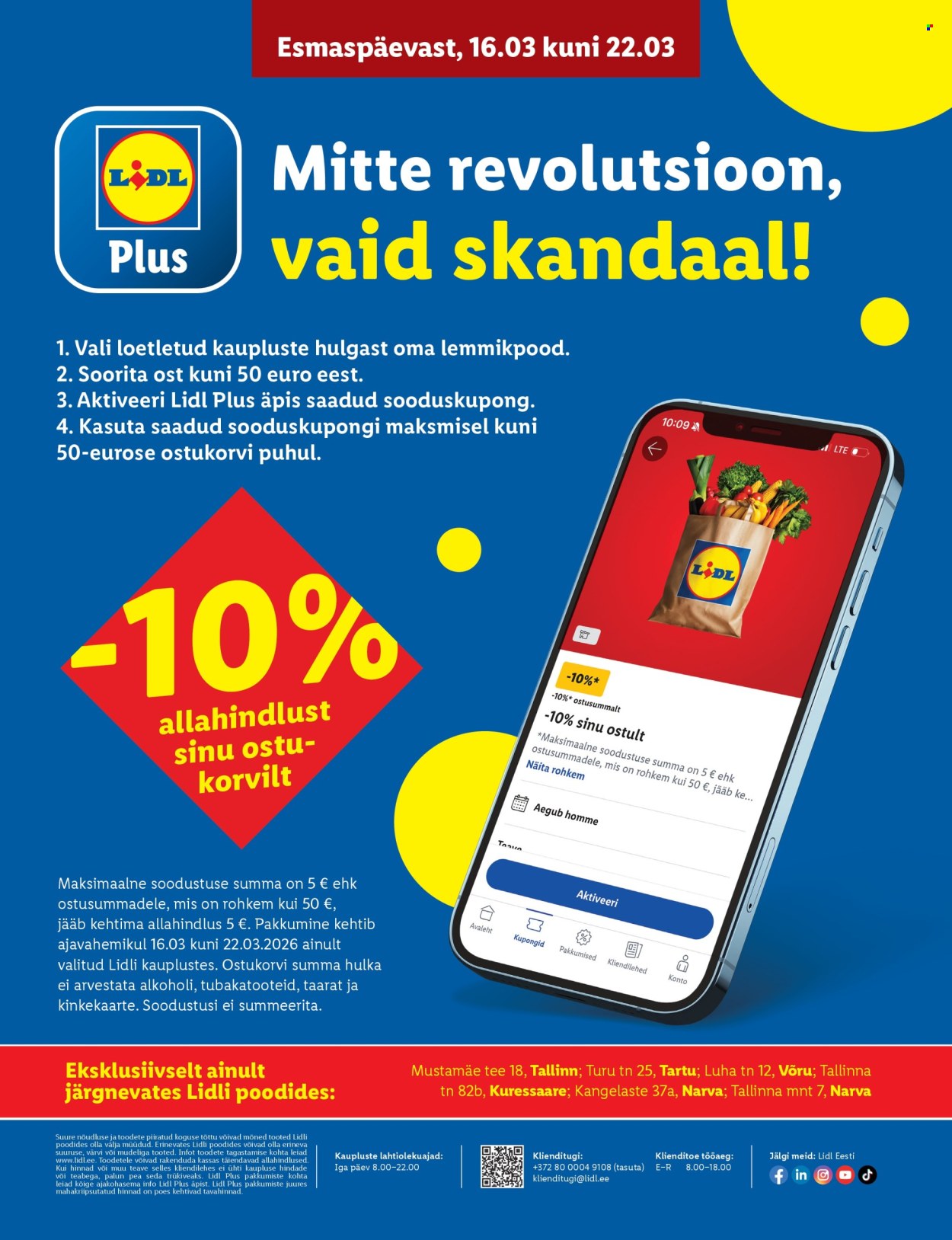 Lidl kliendileht - Allahindluste tormijooks (16.03 - 22.03.2026)
