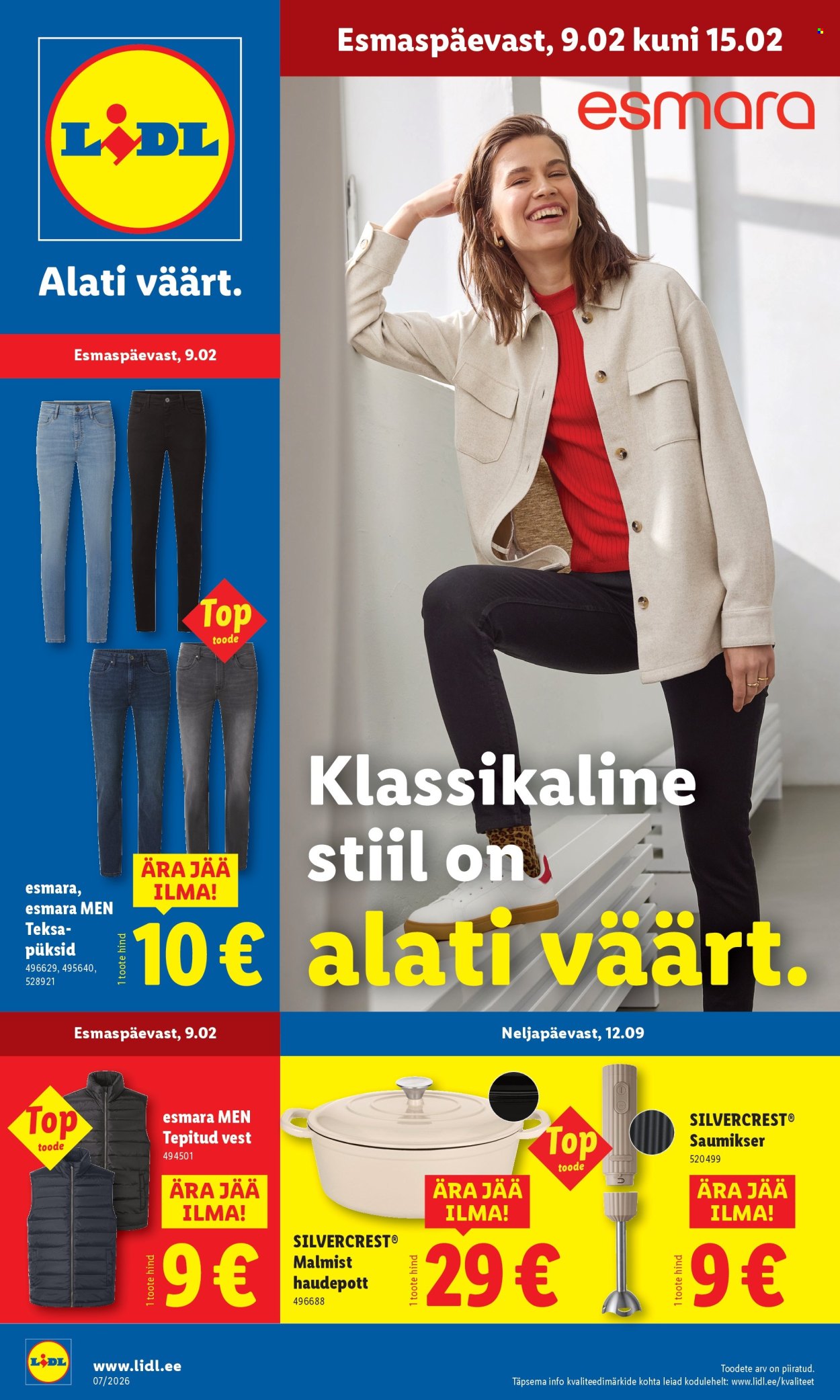 Lidl kliendileht - Tööstuskaupade pakkumised (9.02 - 15.02.2026)